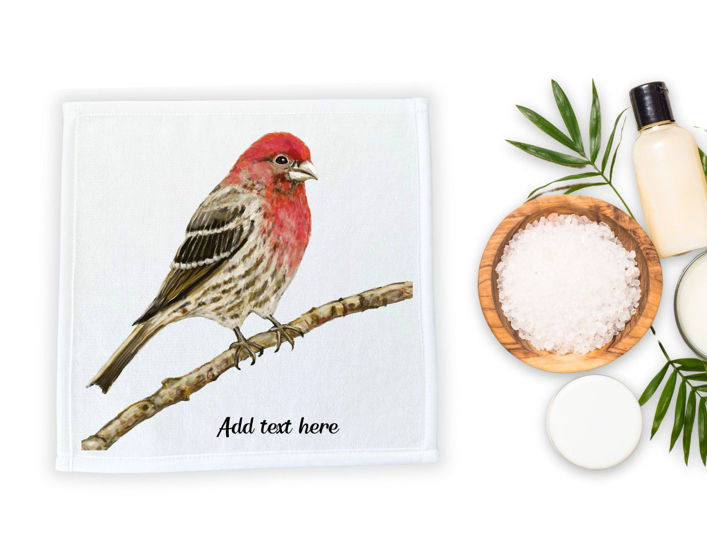 House Finch Washcloth – A Vibrant Bird Lover's Delight - MerikaArt