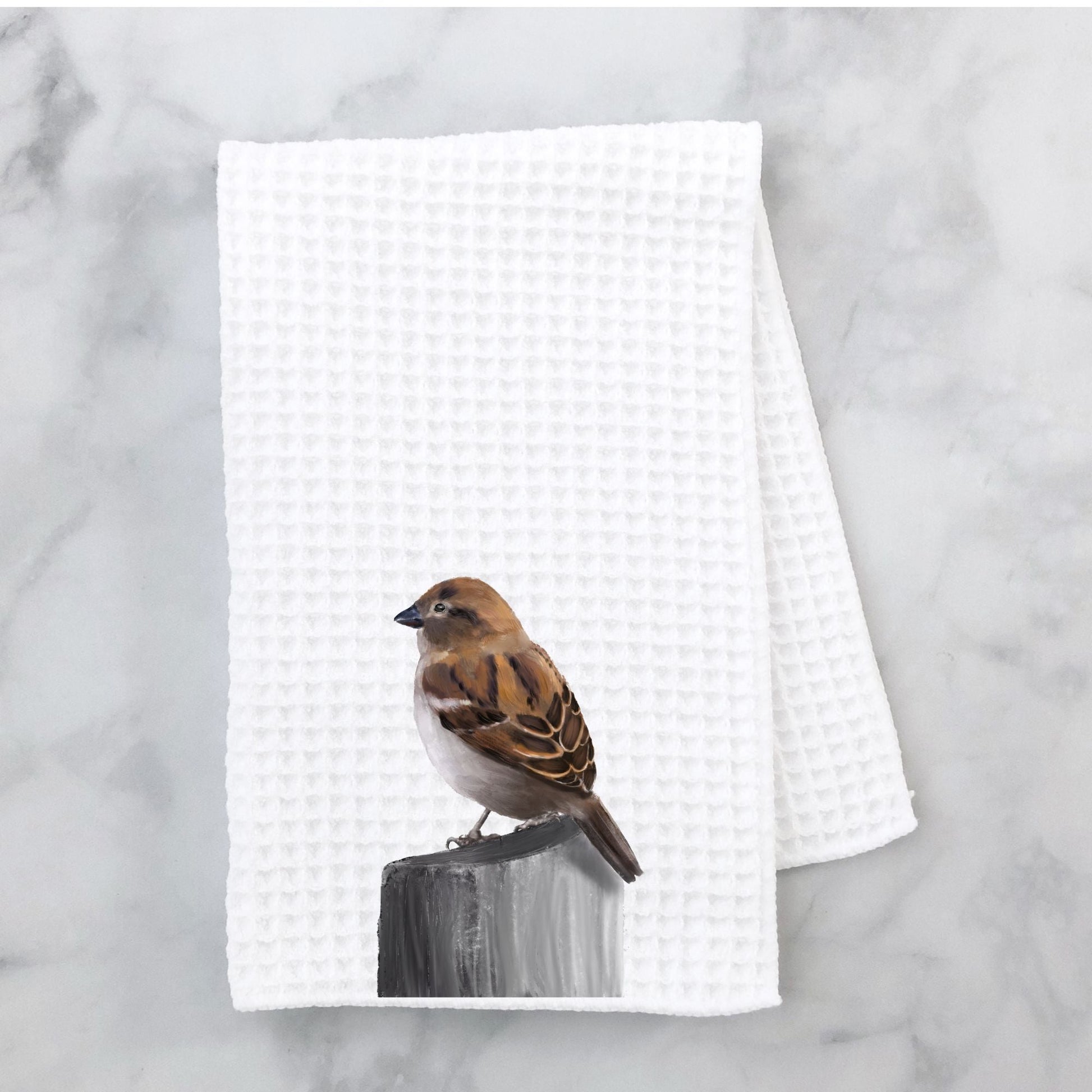House Sparrow Kitchen Towel - MerikaArt