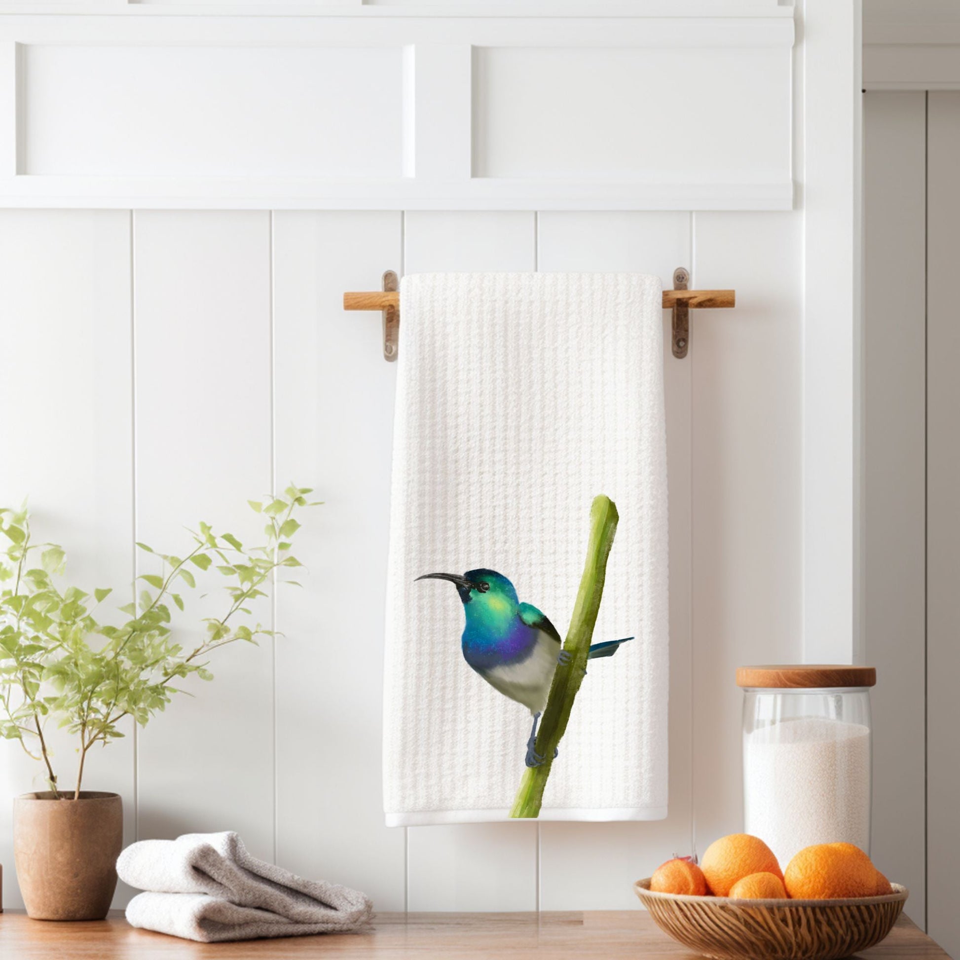 Hummingbird Kitchen Towel - MerikaArt
