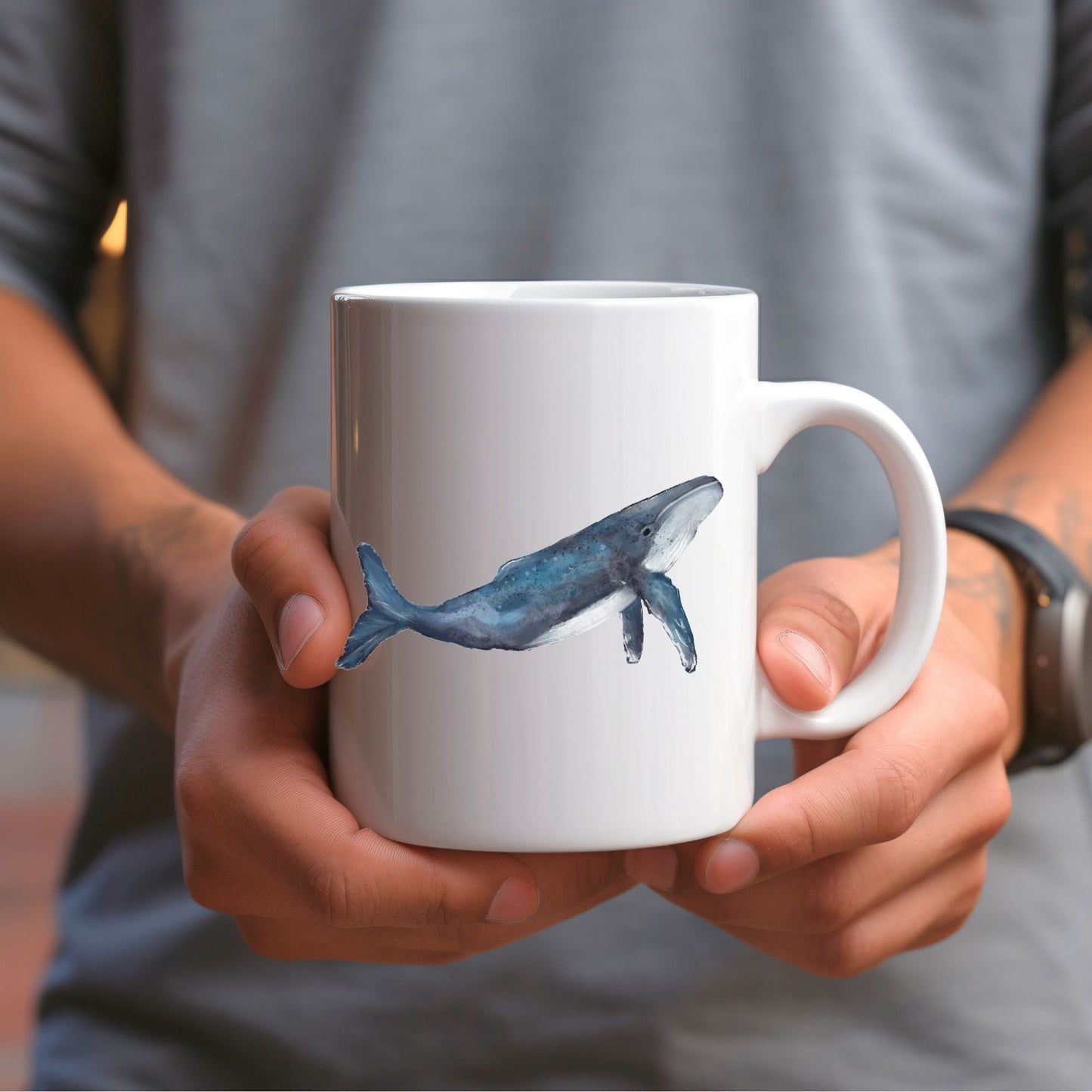 Humpback Whale Mug - MerikaArt