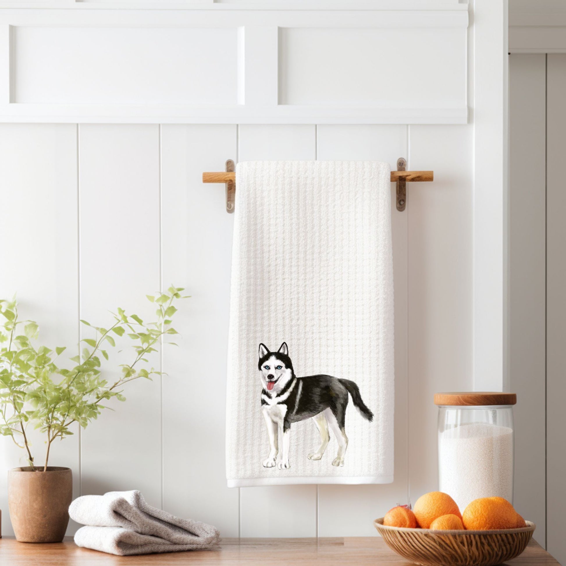 Husky Dog Kitchen Towel - MerikaArt