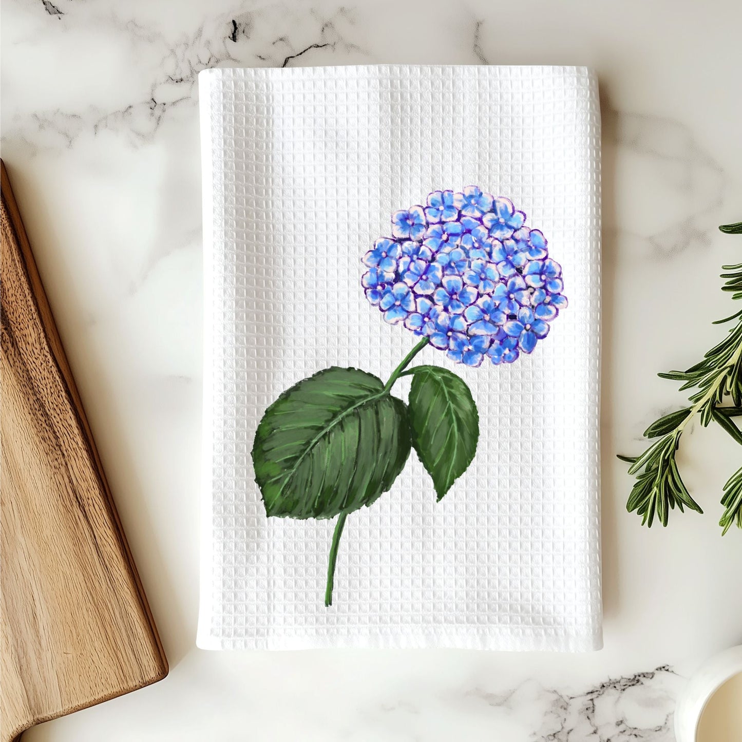 Hydrangea Kitchen Towel - MerikaArt
