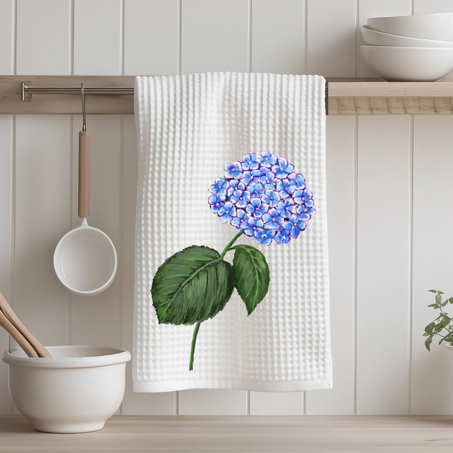 Hydrangea Kitchen Towel - MerikaArt