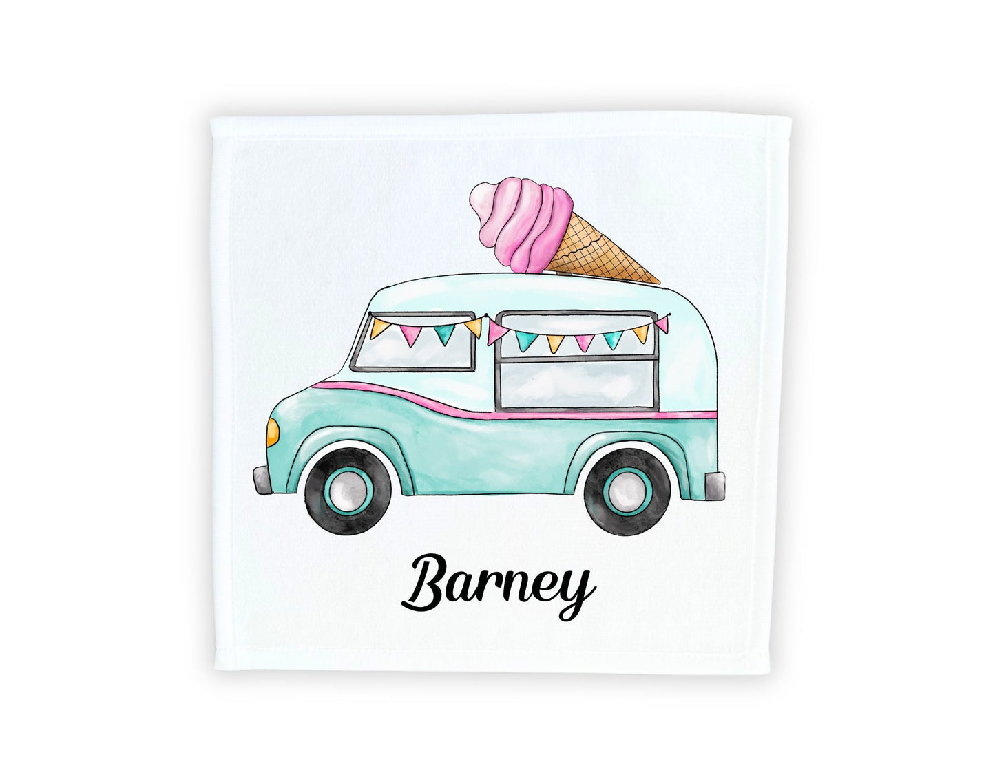 Ice Cream Truck Washcloth | "Sweet Treat Express" - MerikaArt