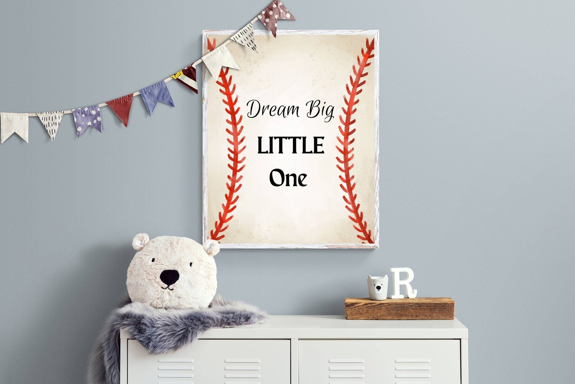 Kids Baseball Sign Print, Sport Painting, Boys Room Wall Art, Girls Room Print, Toddler Wall Art, Nursery Decor, Sports Lover Gift - MerikaArt