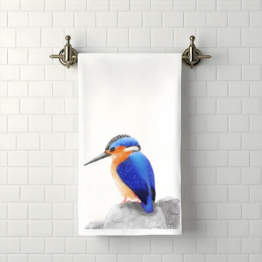 Kingfisher Bathroom Towel - MerikaArt
