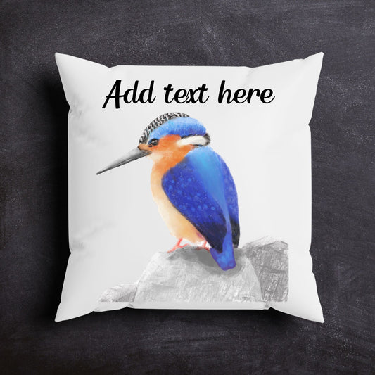 Kingfisher Pillow - Nature Inspired Home Decor - MerikaArt