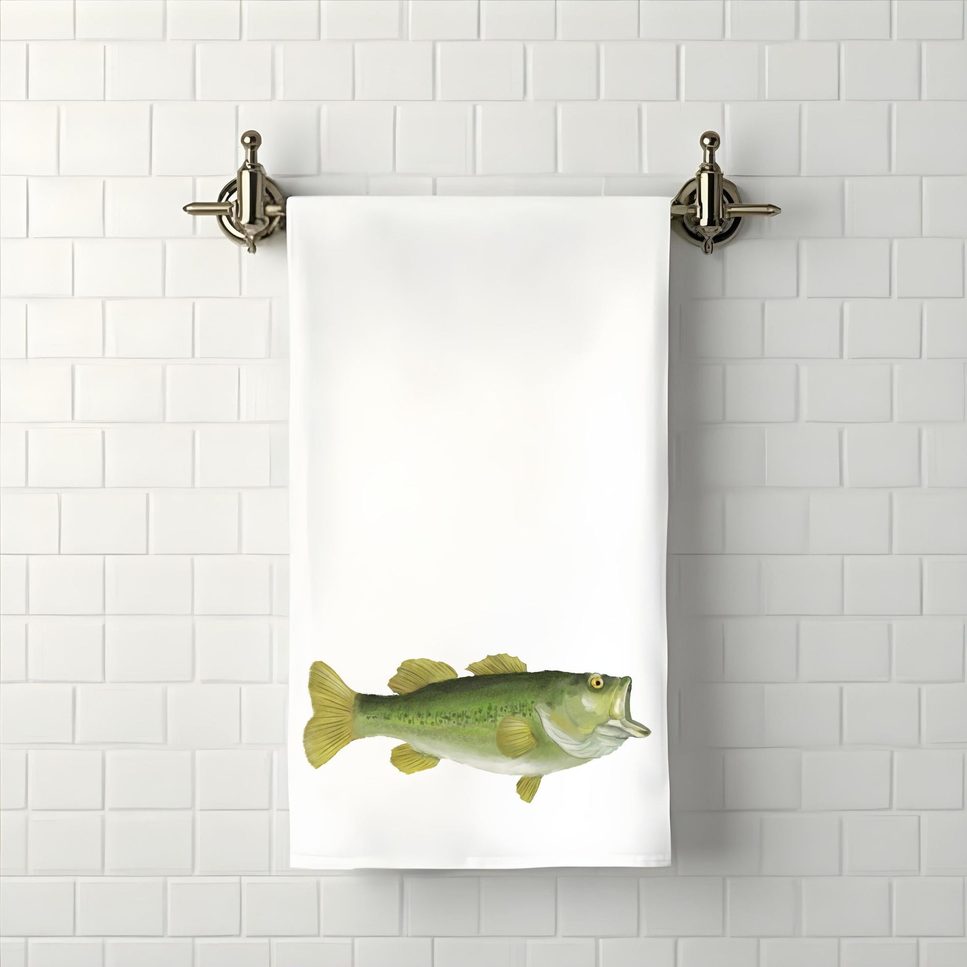 Largemouth Bass Bathroom Towel - MerikaArt