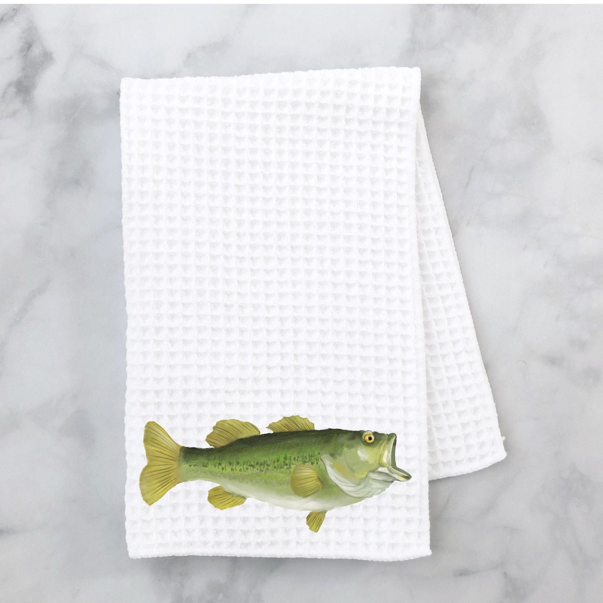 Largemouth Bass Kitchen Towel - MerikaArt