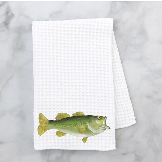 Largemouth Bass Kitchen Towel - MerikaArt