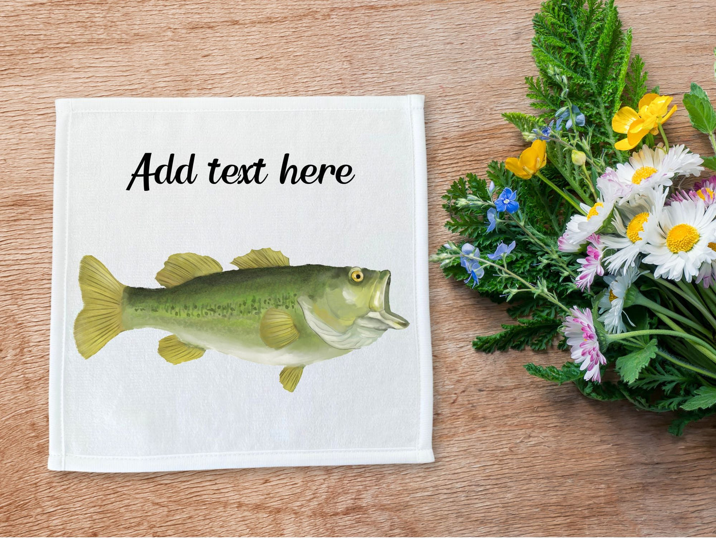 Largemouth Bass Washcloth - MerikaArt