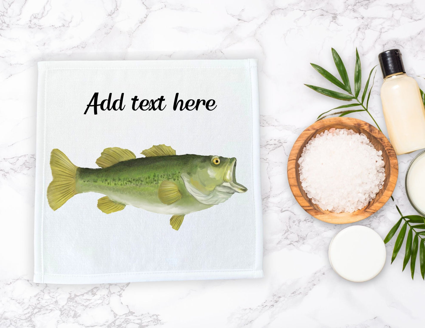 Largemouth Bass Washcloth - MerikaArt