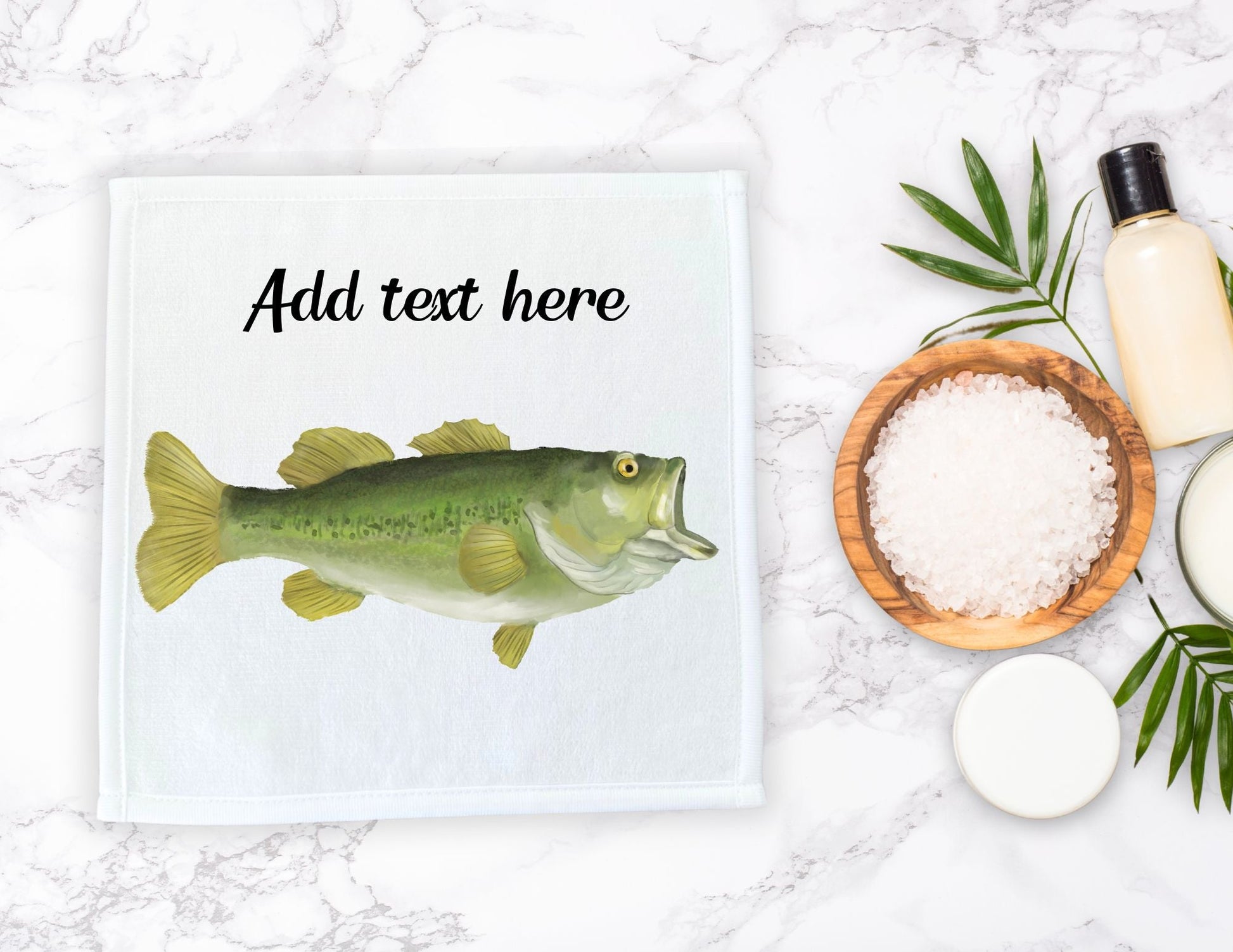 Largemouth Bass Washcloth - MerikaArt