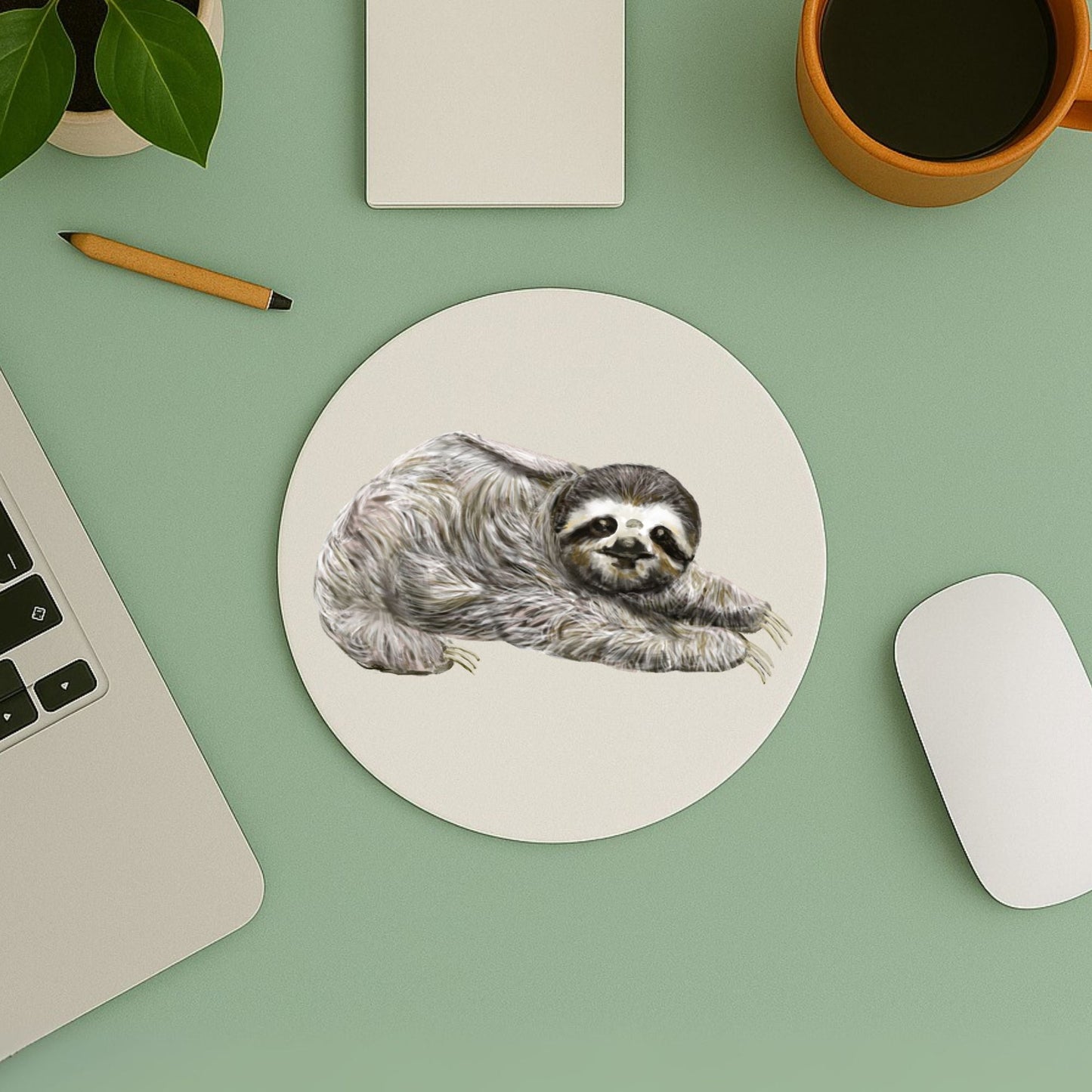 Lazy Sloth Mousepad - MerikaArt