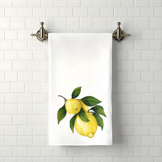 Lemon Branch Bathroom Towel - MerikaArt