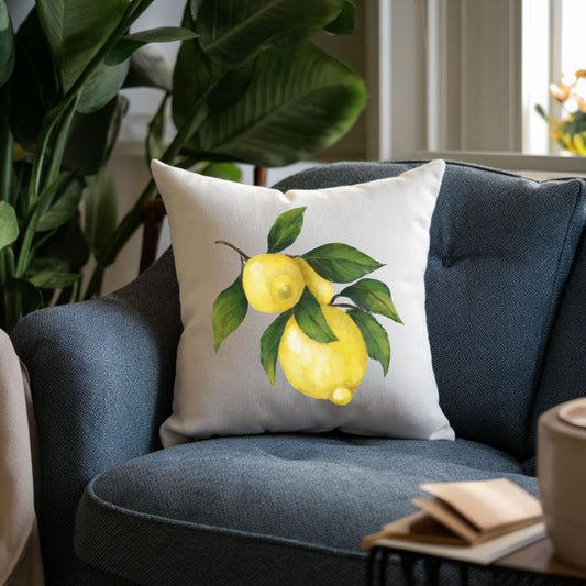 Lemon Branch Pillow - MerikaArt