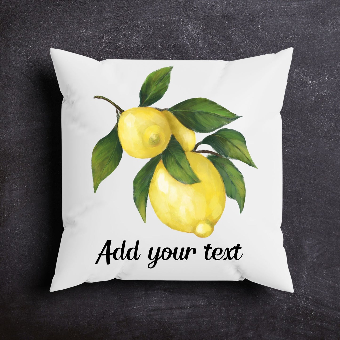Lemon Branch Pillow - MerikaArt