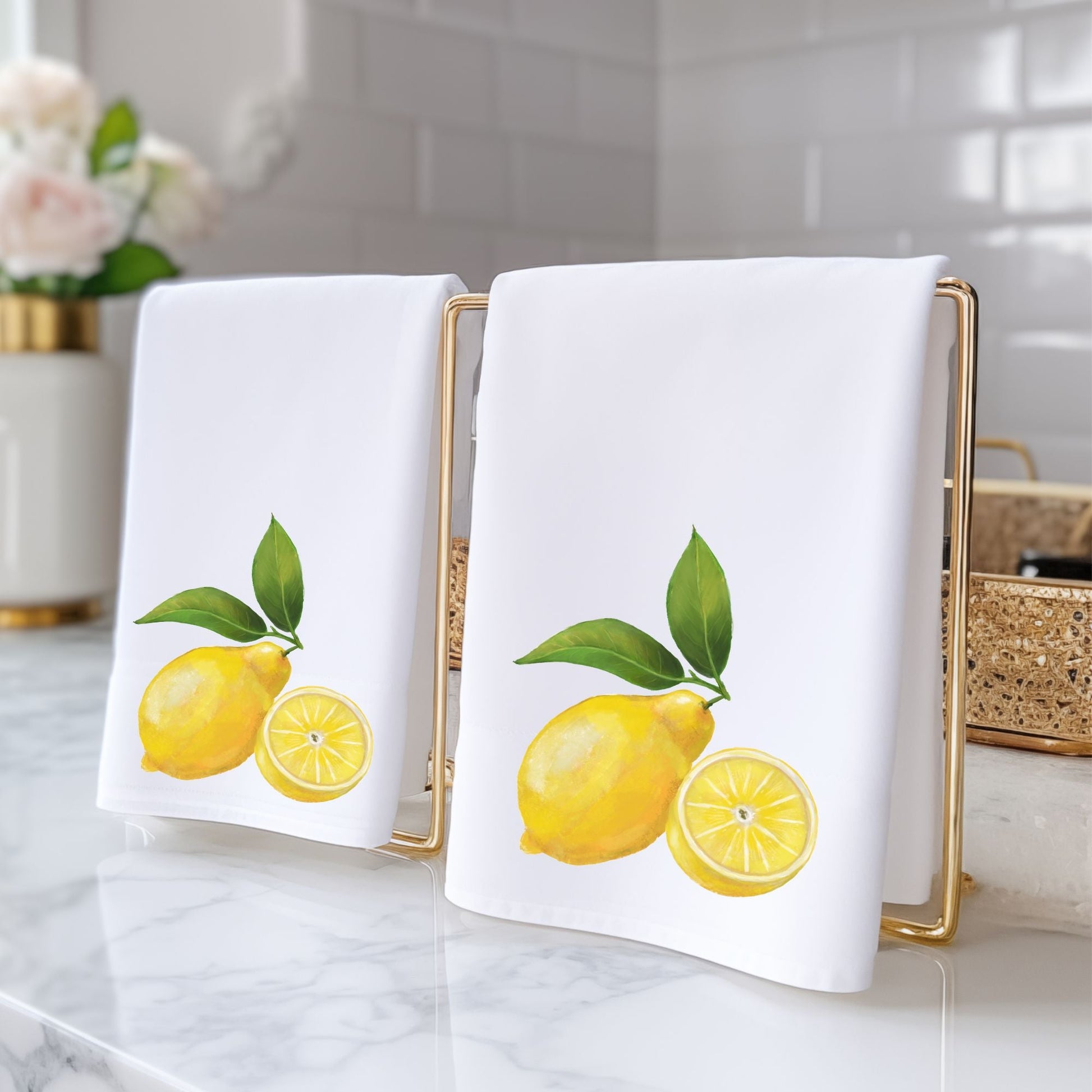 Lemon Fruit Bathroom Towel - MerikaArt