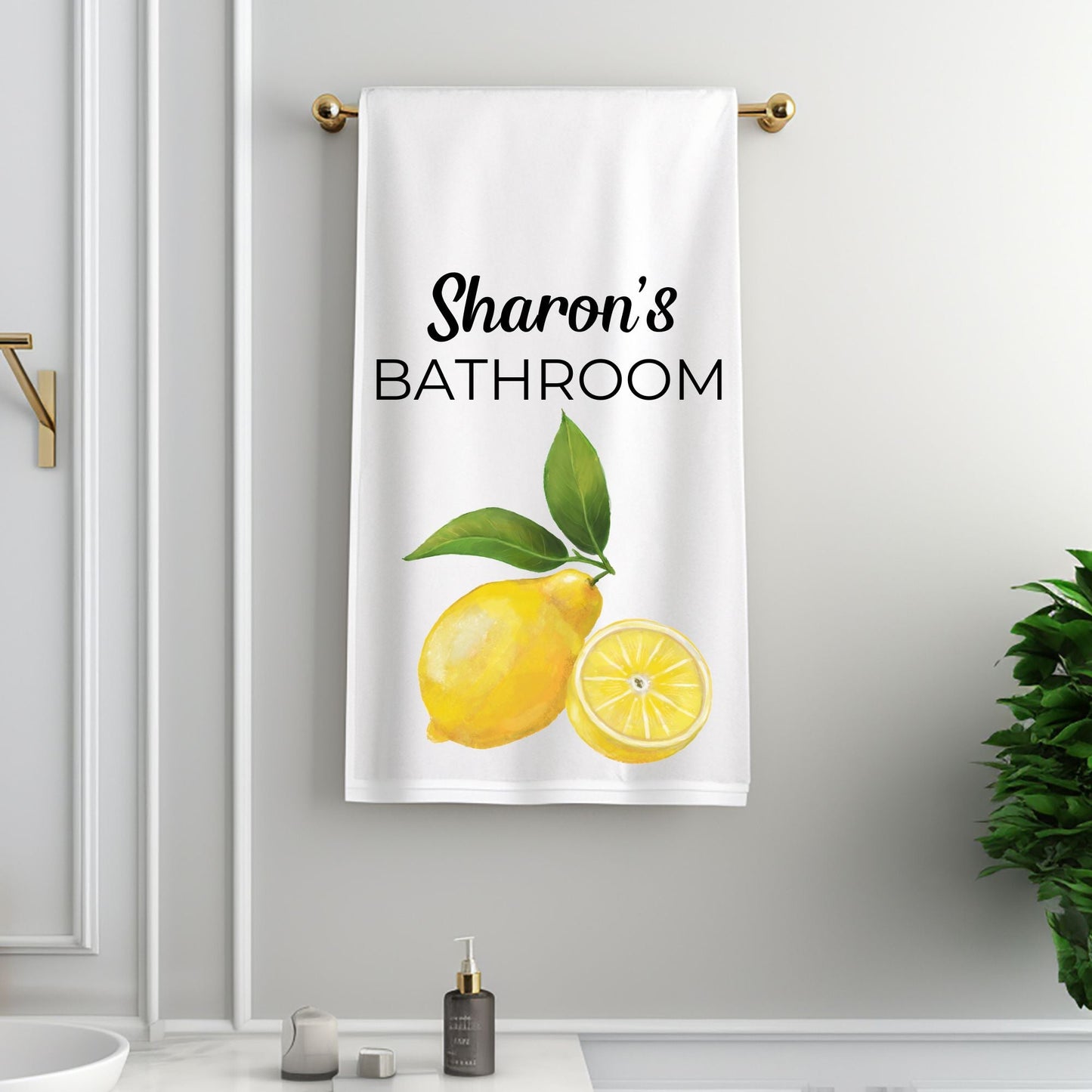 Lemon Fruit Bathroom Towel - MerikaArt