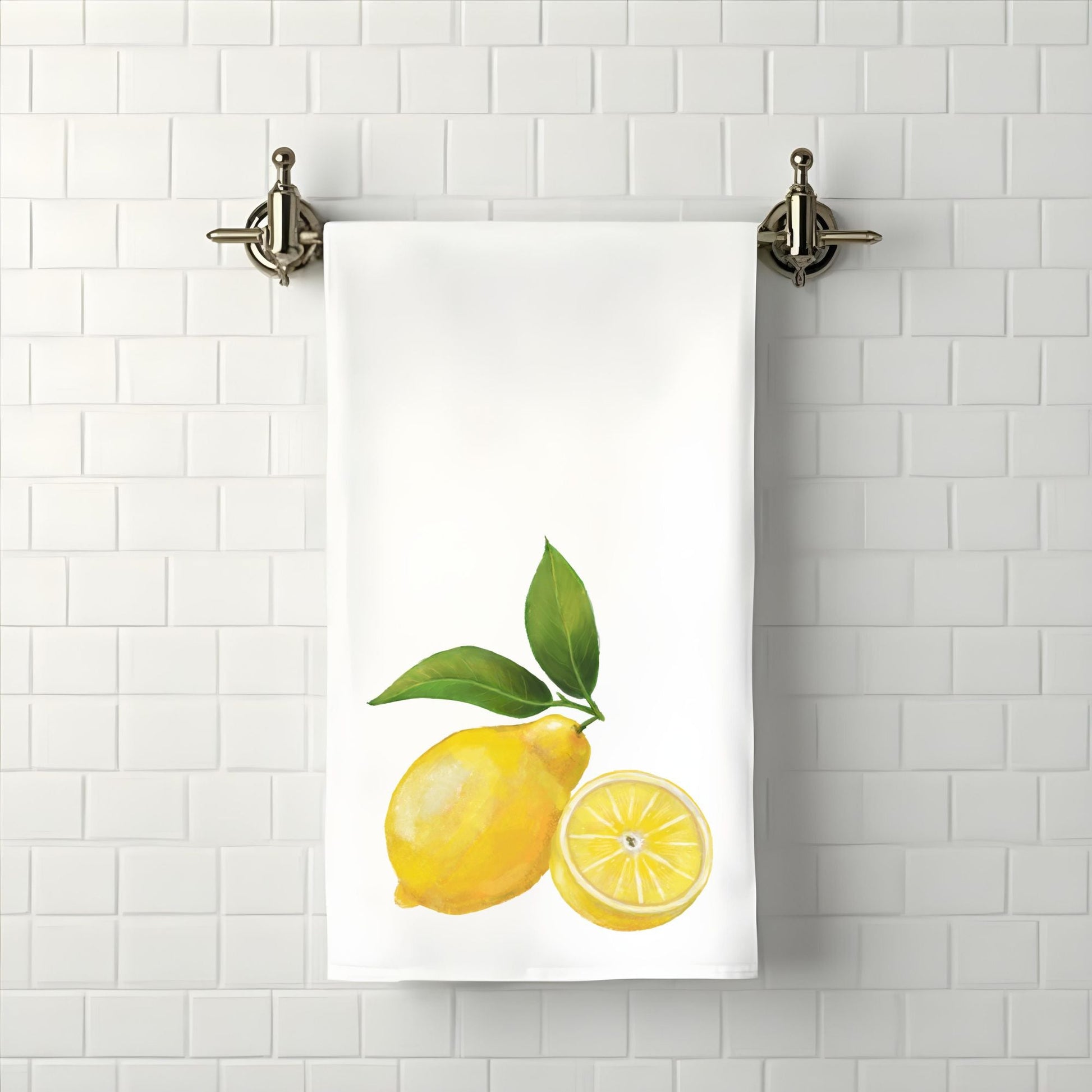 Lemon Fruit Bathroom Towel - MerikaArt