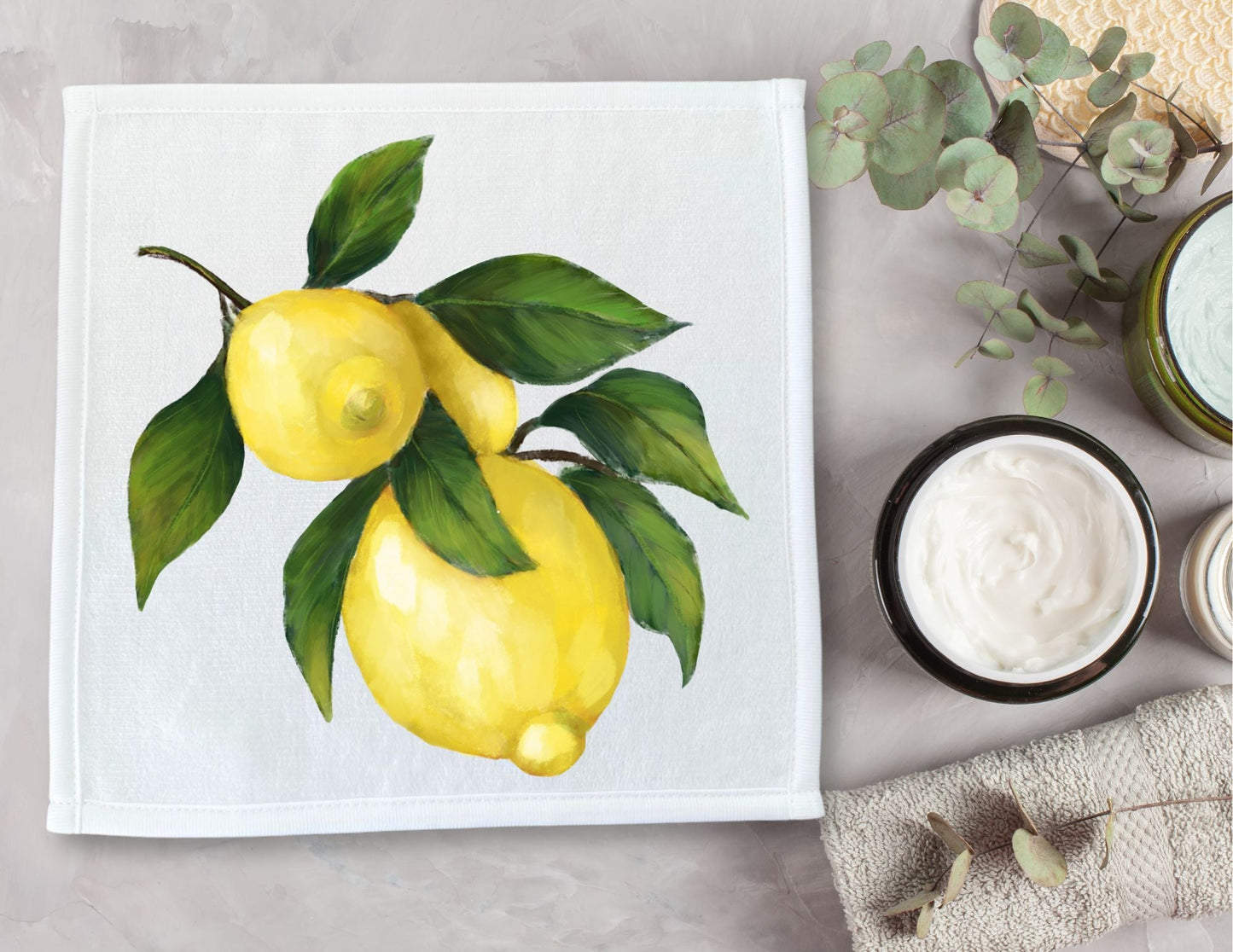 Lemon Grove Washcloth - MerikaArt