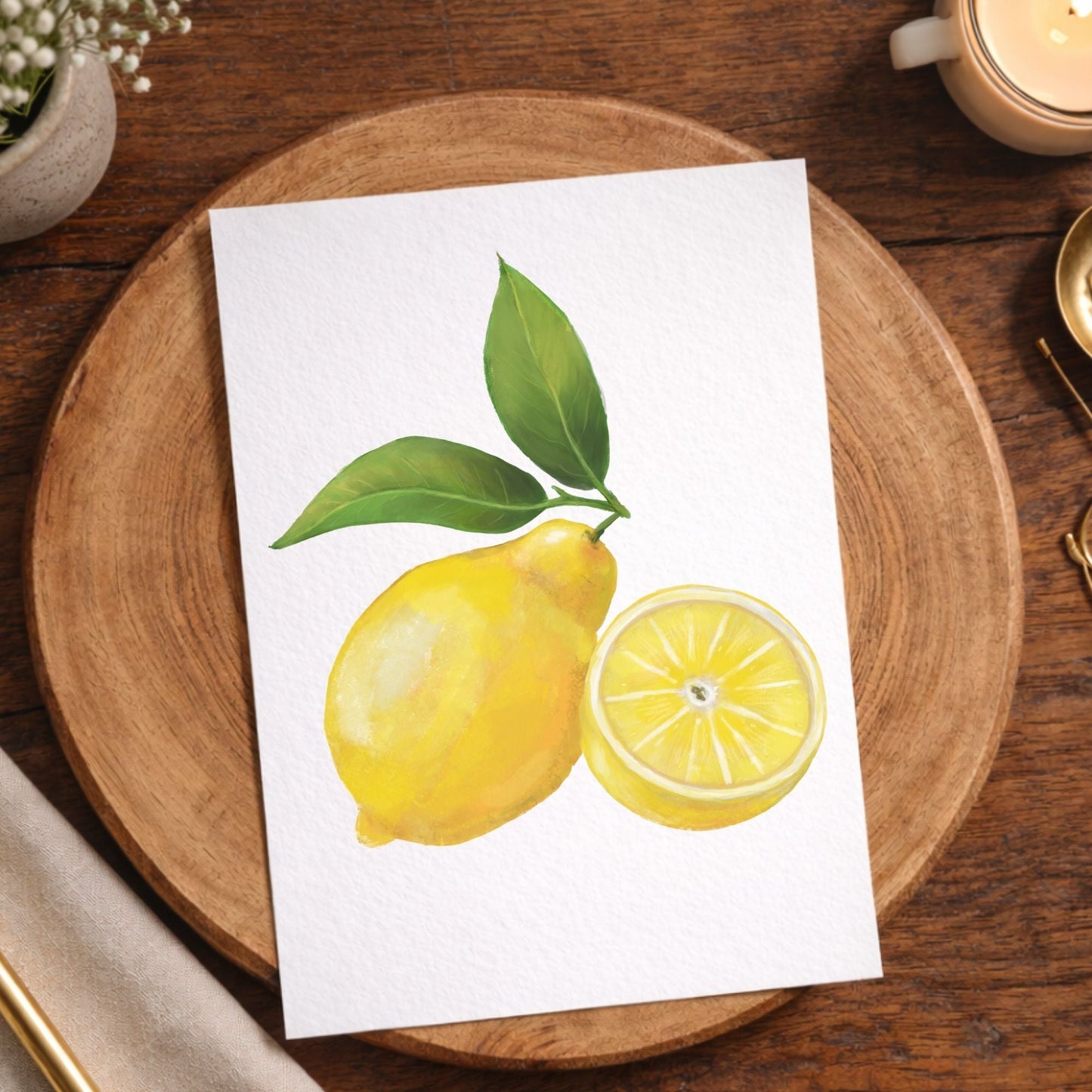 Lemon Postcard - MerikaArt