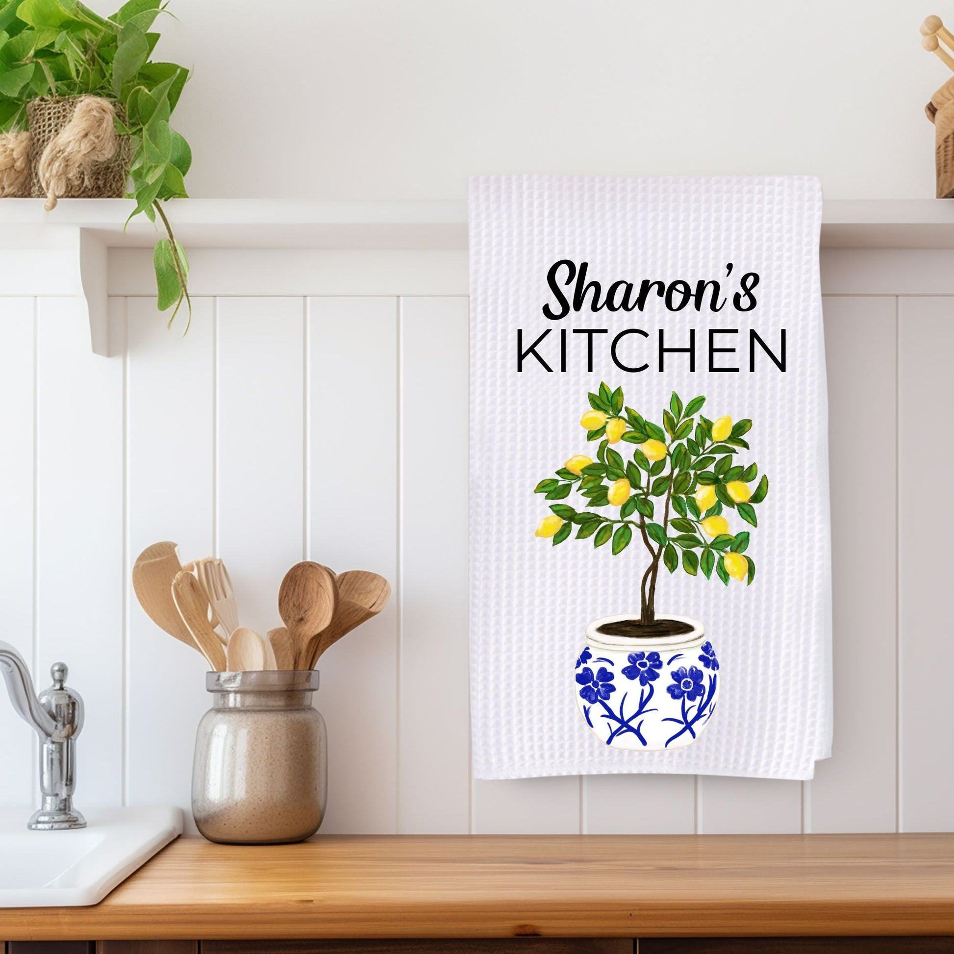Lemon Tree Kitchen Towel - MerikaArt