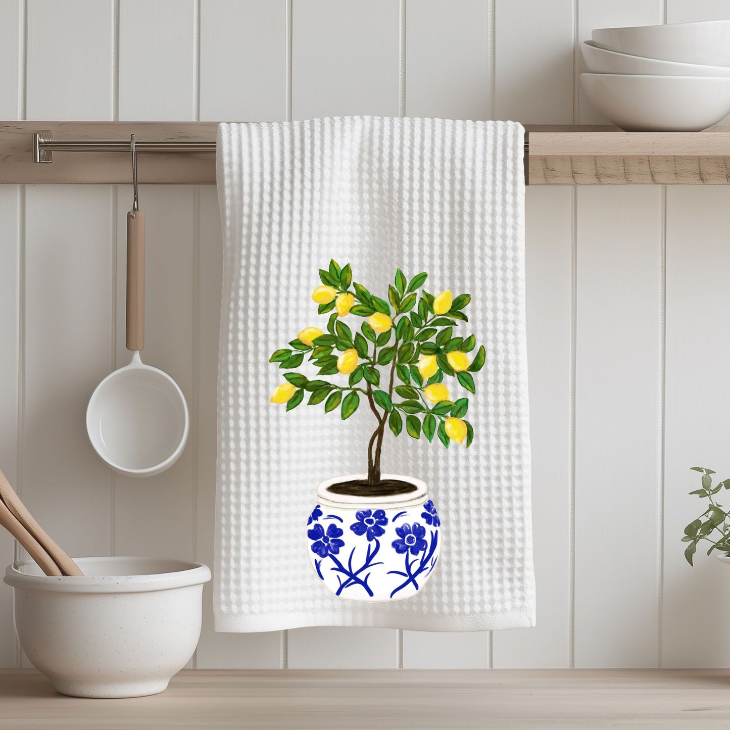 Lemon Tree Kitchen Towel - MerikaArt