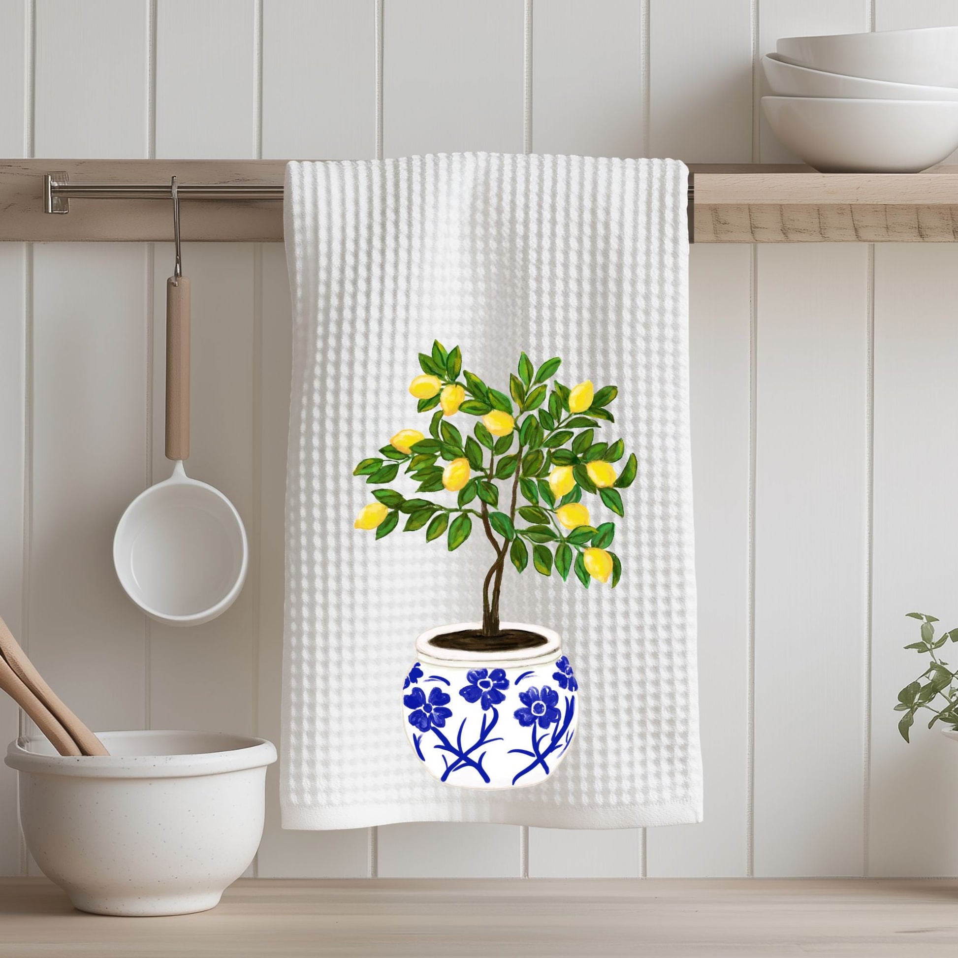 Lemon Tree Kitchen Towel - MerikaArt