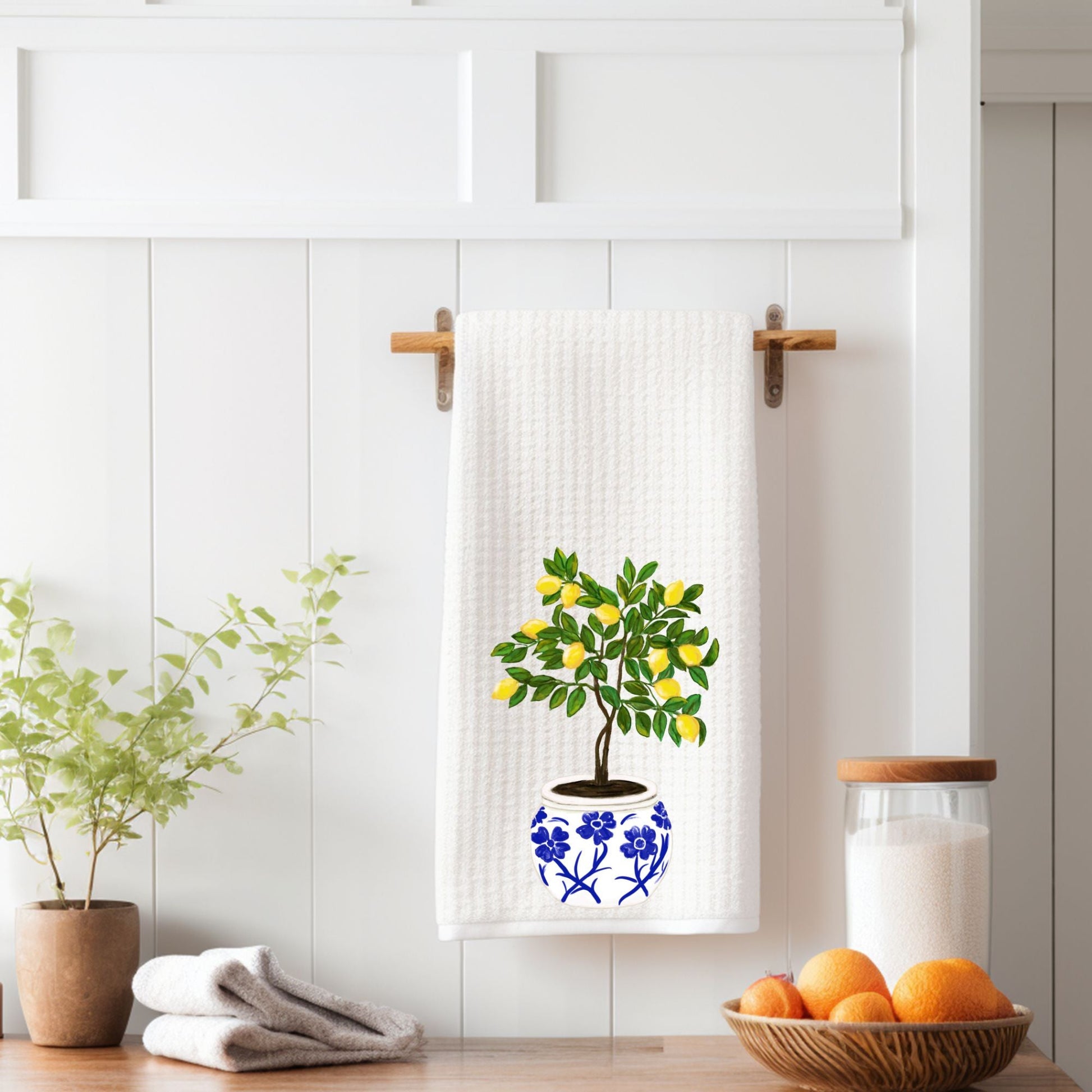 Lemon Tree Kitchen Towel - MerikaArt