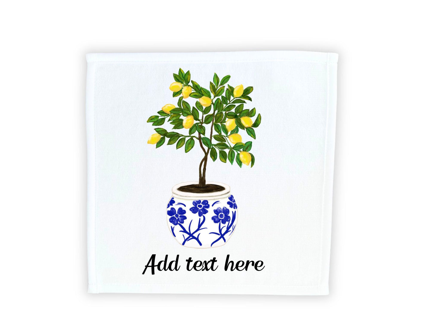 Lemon Tree Washcloth - MerikaArt