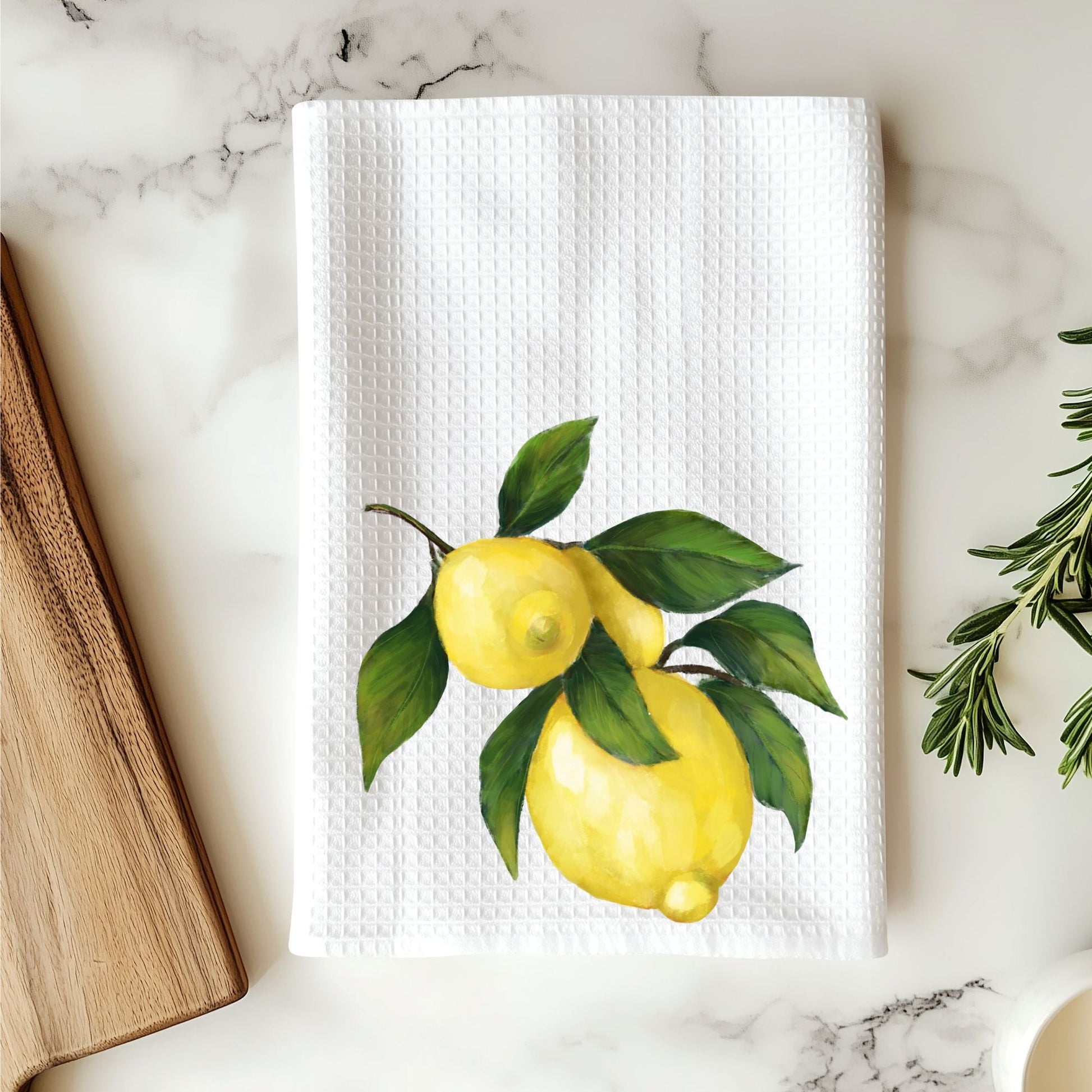 Lemons Kitchen Towel - MerikaArt