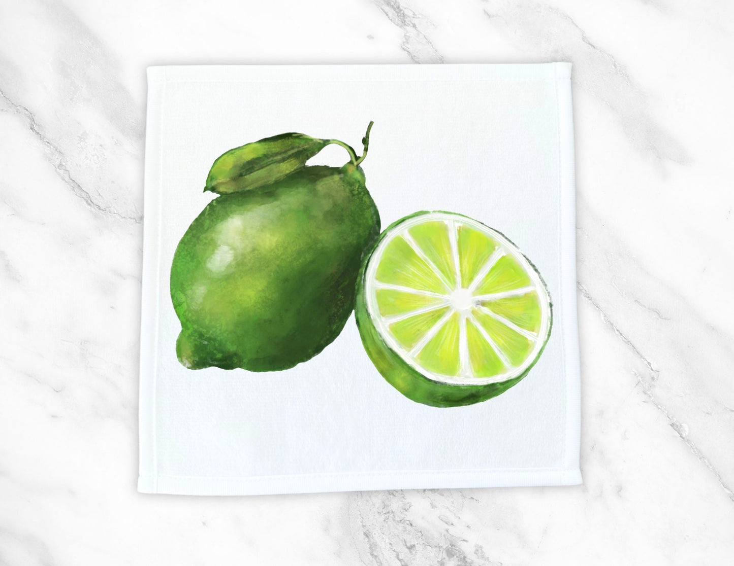 Lime Duo Washcloth - MerikaArt