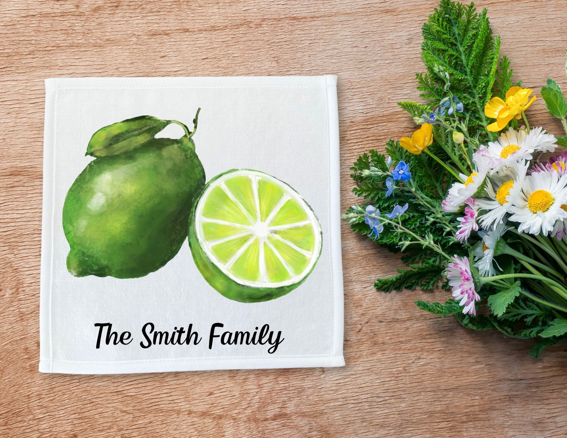 Lime Duo Washcloth - MerikaArt