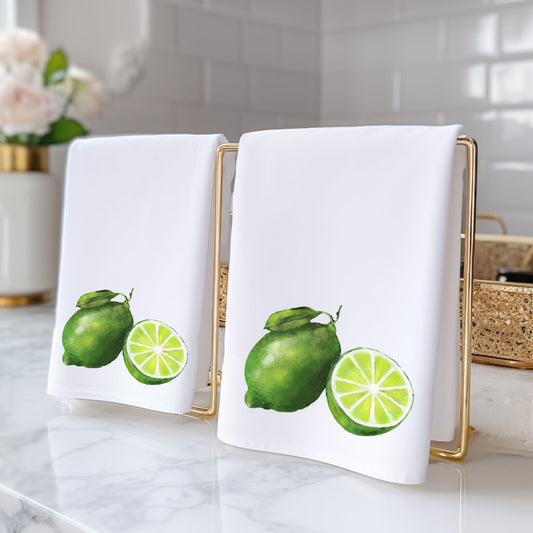 Lime Fruit Bathroom Towel - MerikaArt