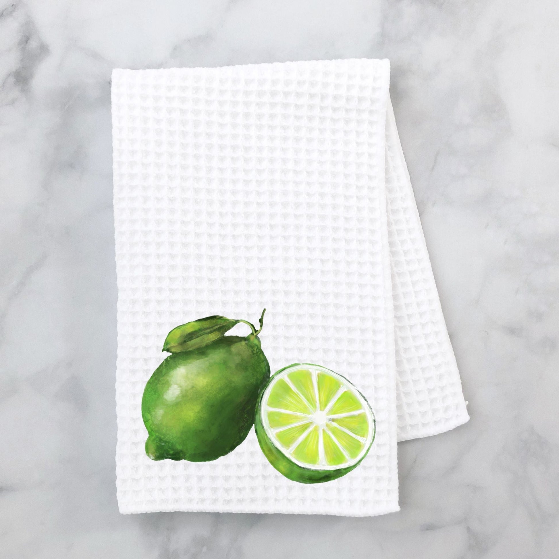 Lime Kitchen Towel - MerikaArt