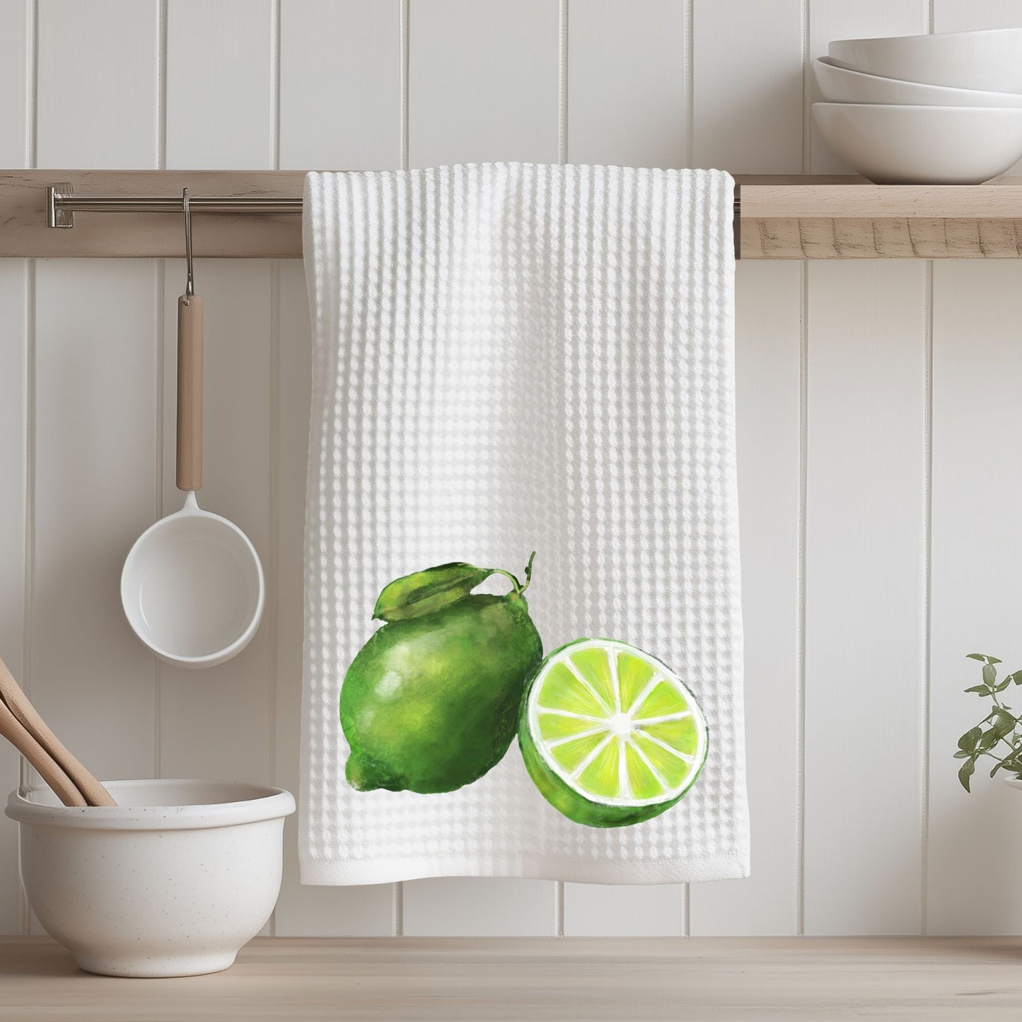 Lime Kitchen Towel - MerikaArt