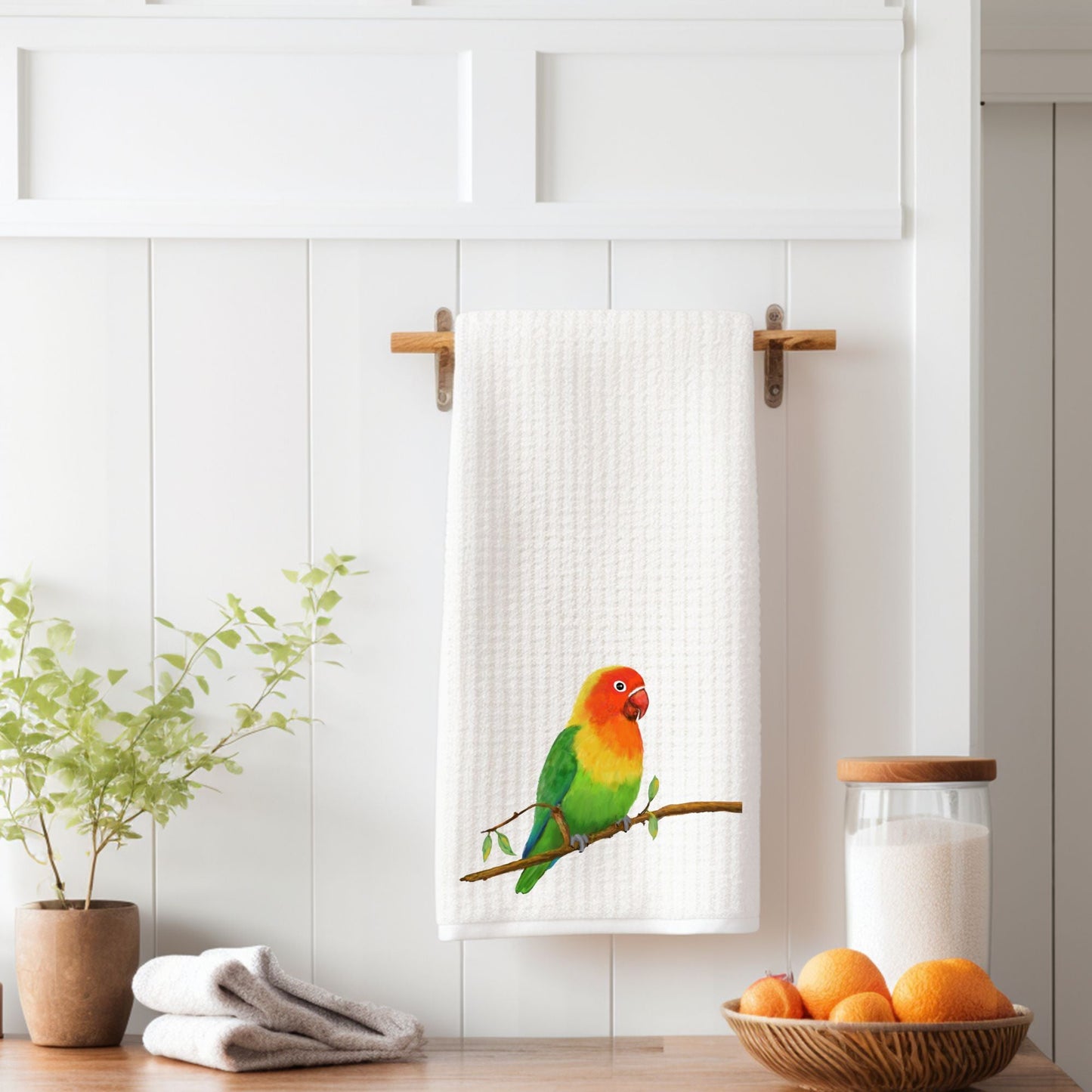 Lovebird Kitchen Towel - MerikaArt