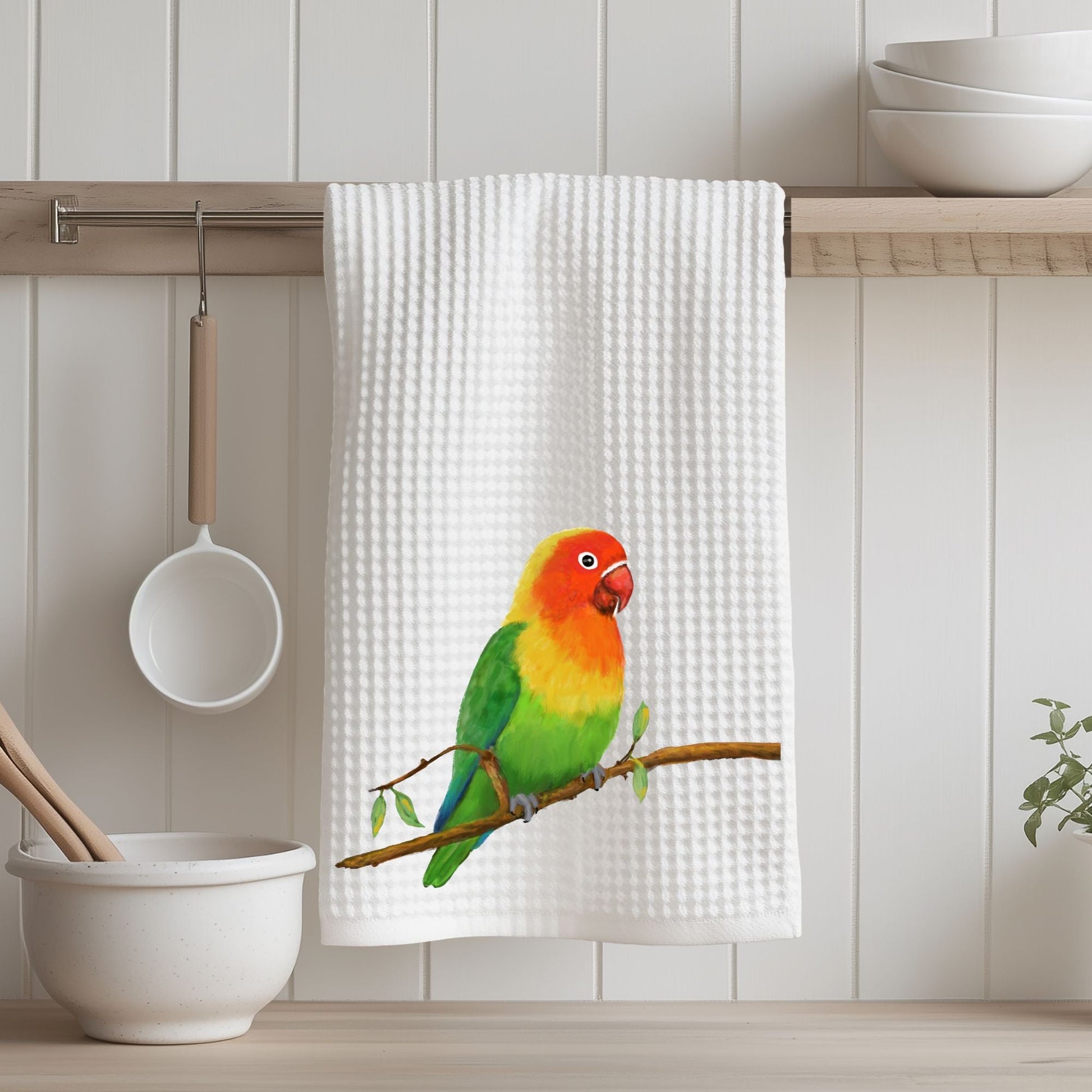 Lovebird Kitchen Towel - MerikaArt