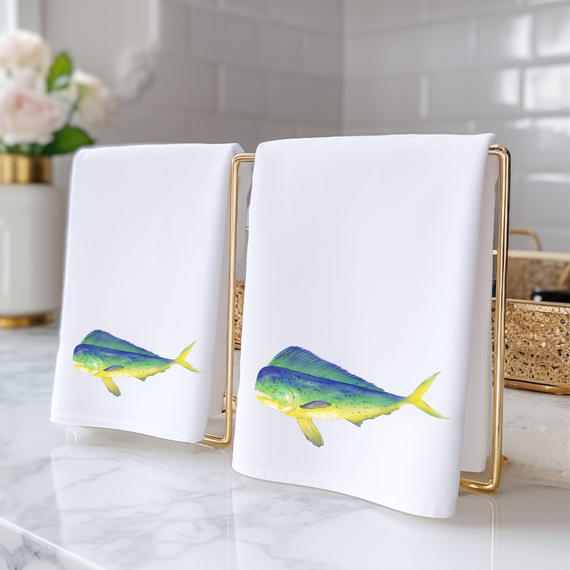 Mahi Mahi Bathroom Towel - MerikaArt