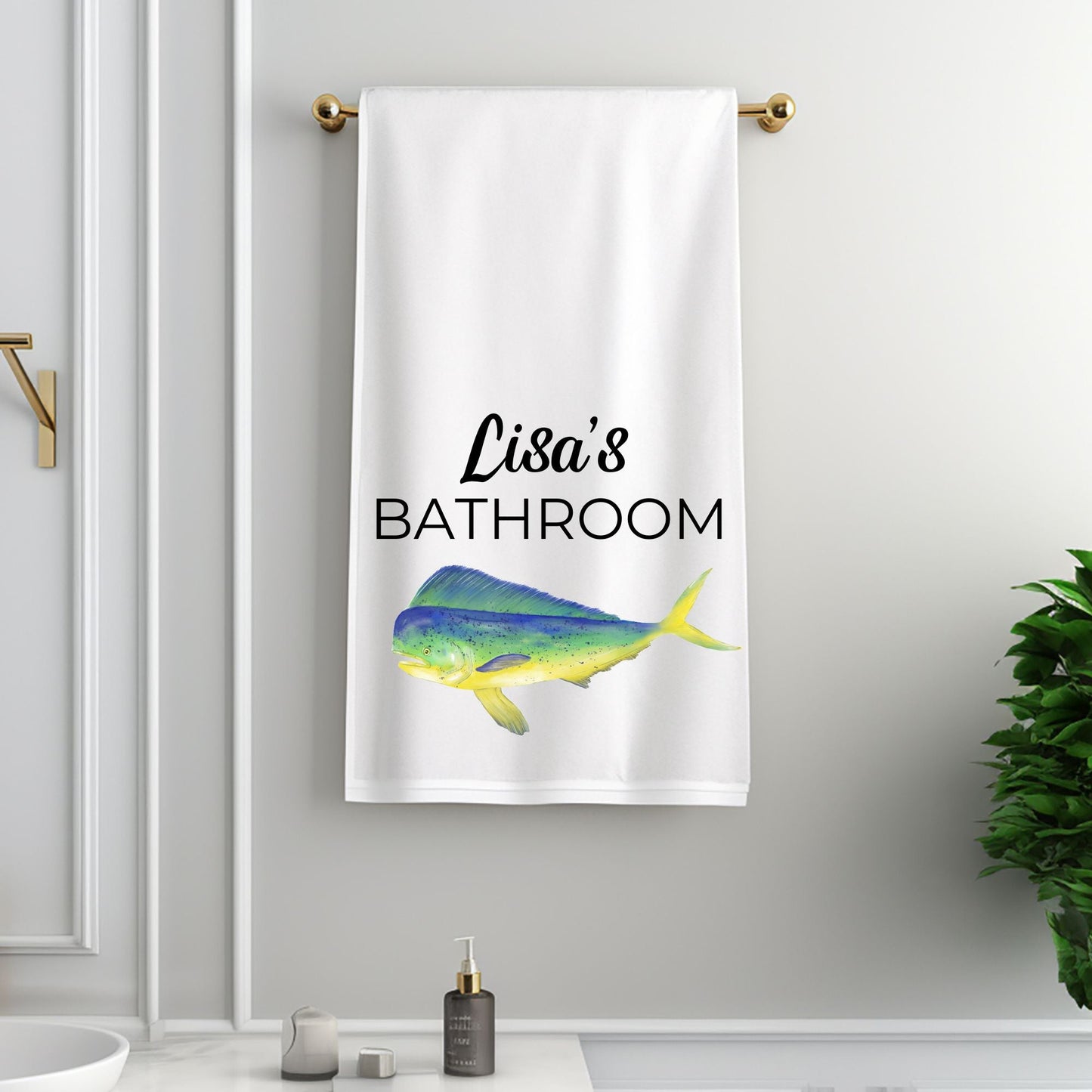 Mahi Mahi Bathroom Towel - MerikaArt