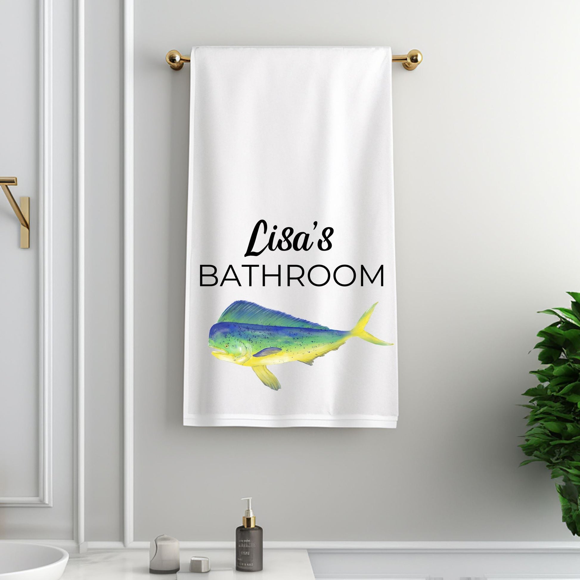 Mahi Mahi Bathroom Towel - MerikaArt