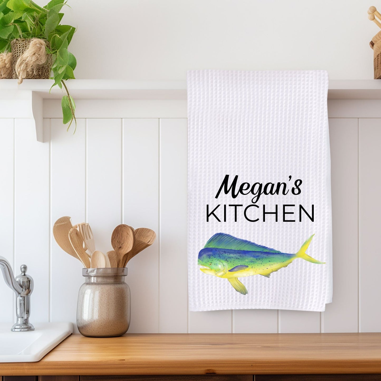 Mahi Mahi Fish Kitchen Towel - MerikaArt