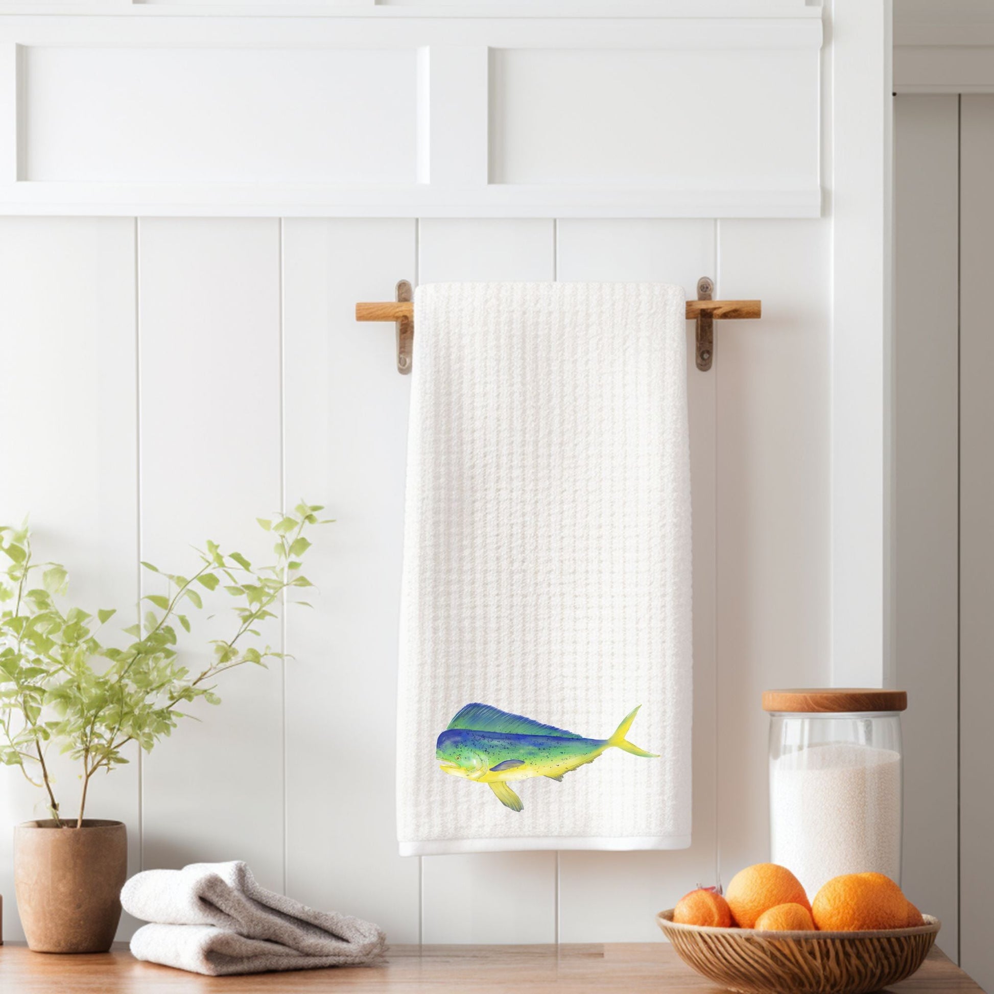 Mahi Mahi Fish Kitchen Towel - MerikaArt