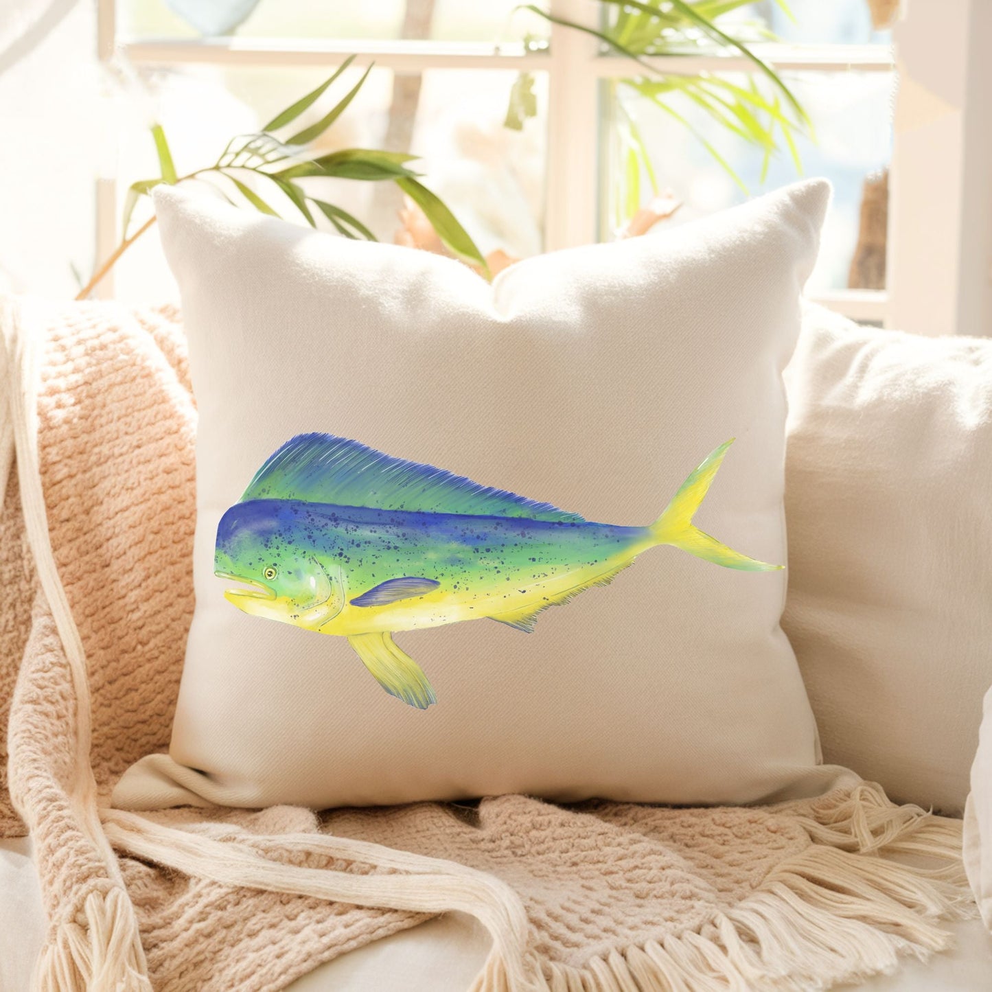 Mahi Mahi Fish Pillow - MerikaArt