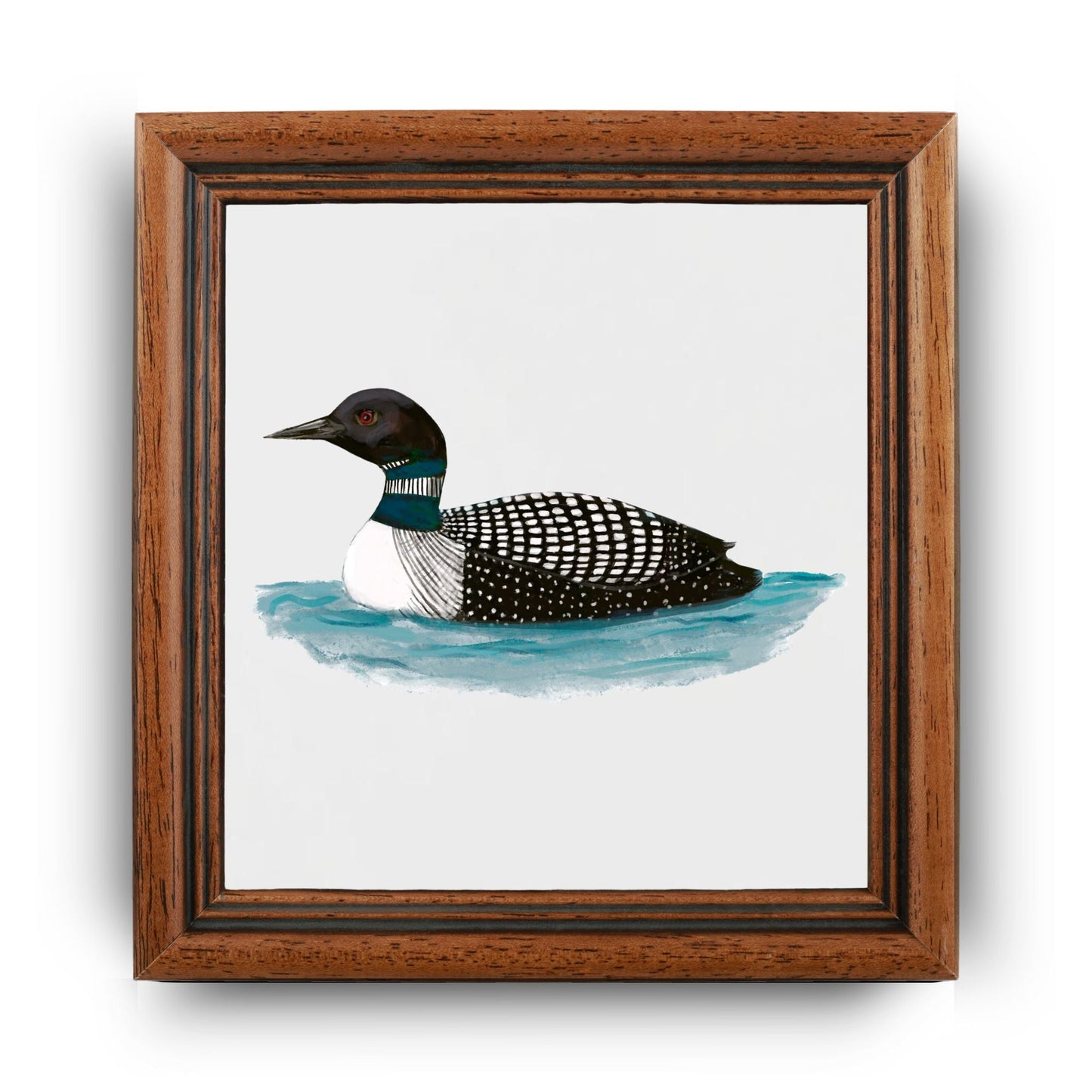 Majestic Loon on Water Ceramic Tile - MerikaArt