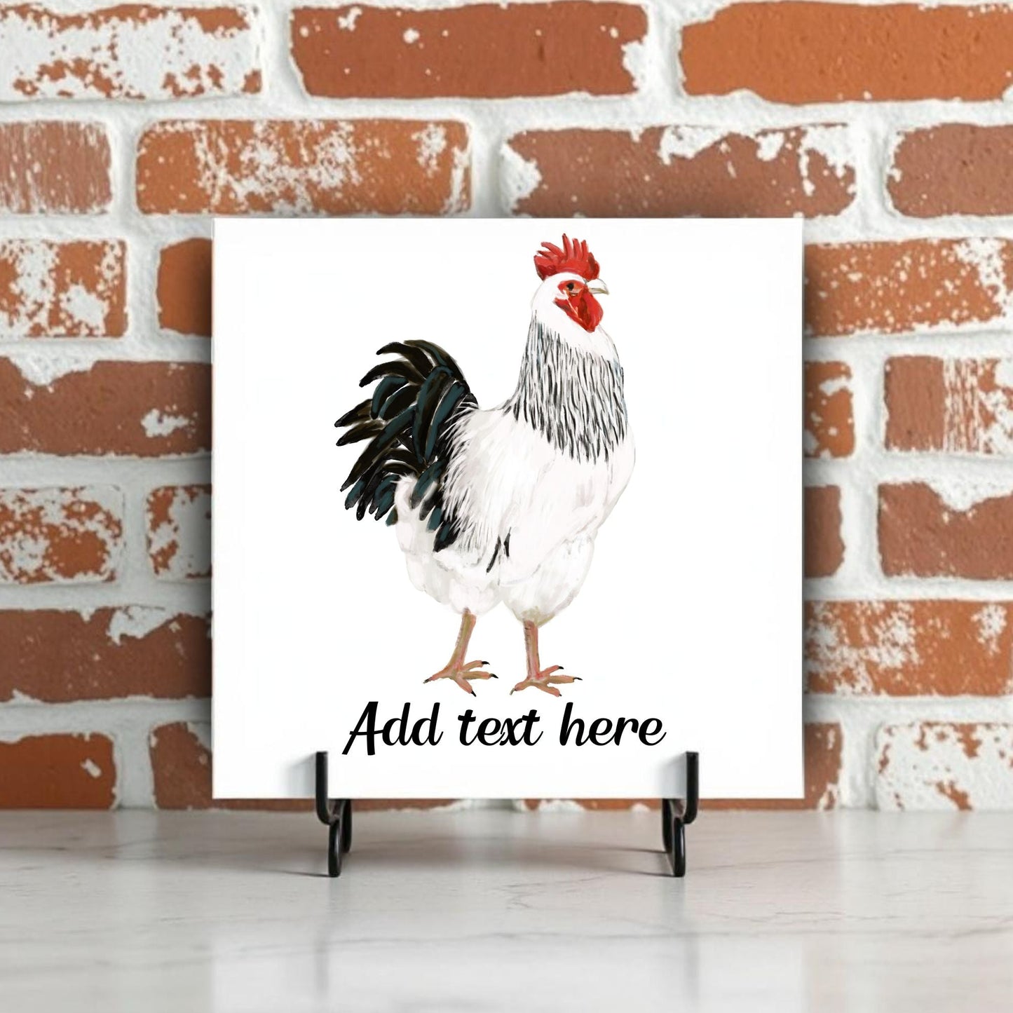 Majestic Rooster Ceramic Tile - MerikaArt