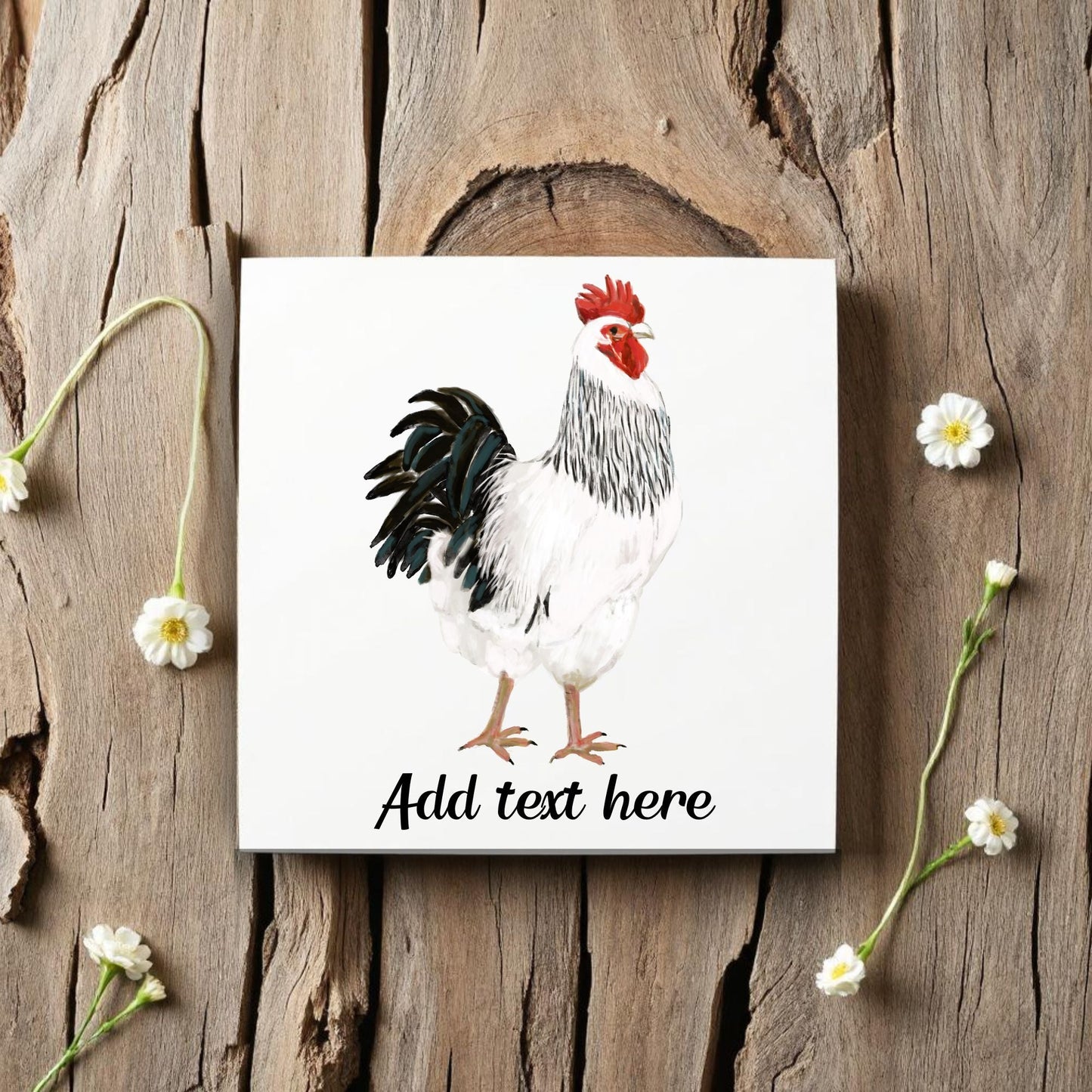 Majestic Rooster Ceramic Tile - MerikaArt