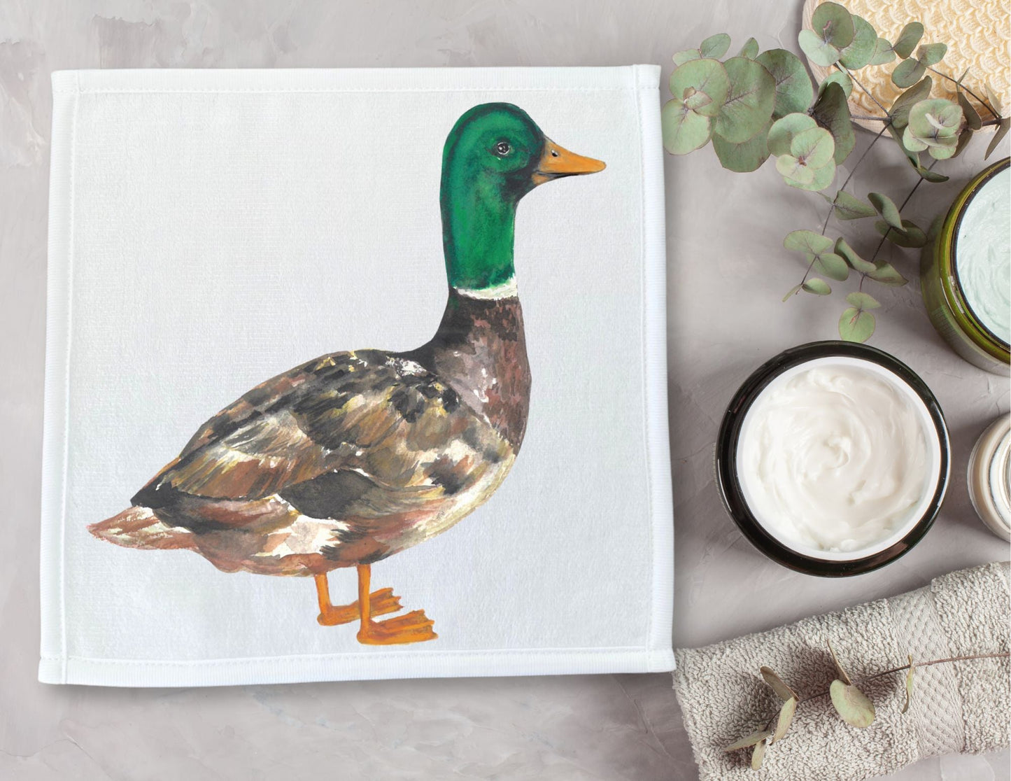 Mallard Duck Washcloth – Nature - Inspired Charm - MerikaArt