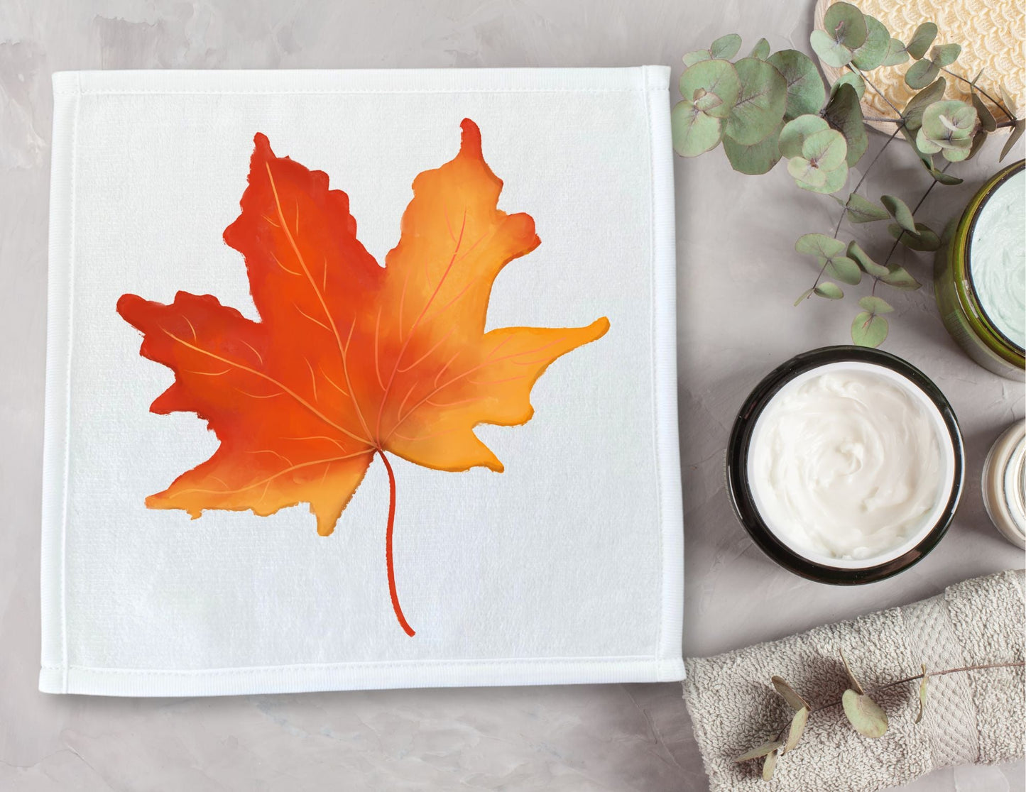 Maple Leaf Washcloth - MerikaArt